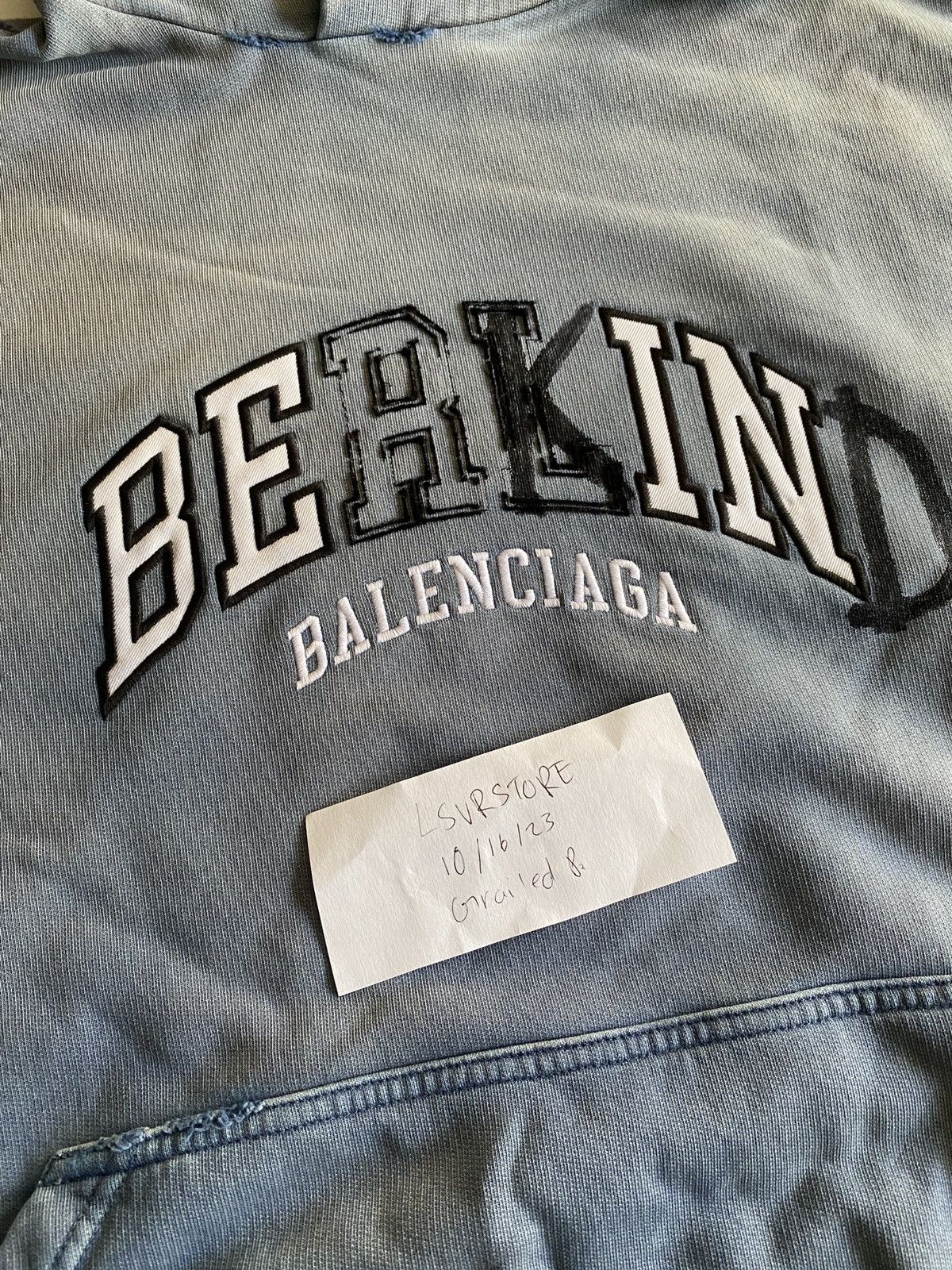 Balenciaga Balenciaga BE KIND Oversized Hoodie Blue Size 2 | Grailed