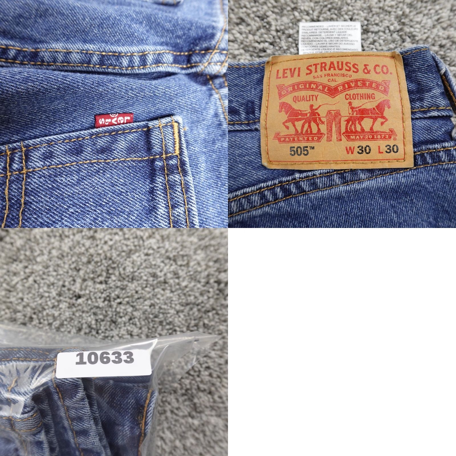Levi's Levi's Jeans 505 Straight Denim Blue 30X30 Mens Regular Cotton Jeans Size US 30 / EU 46 - 9 Thumbnail