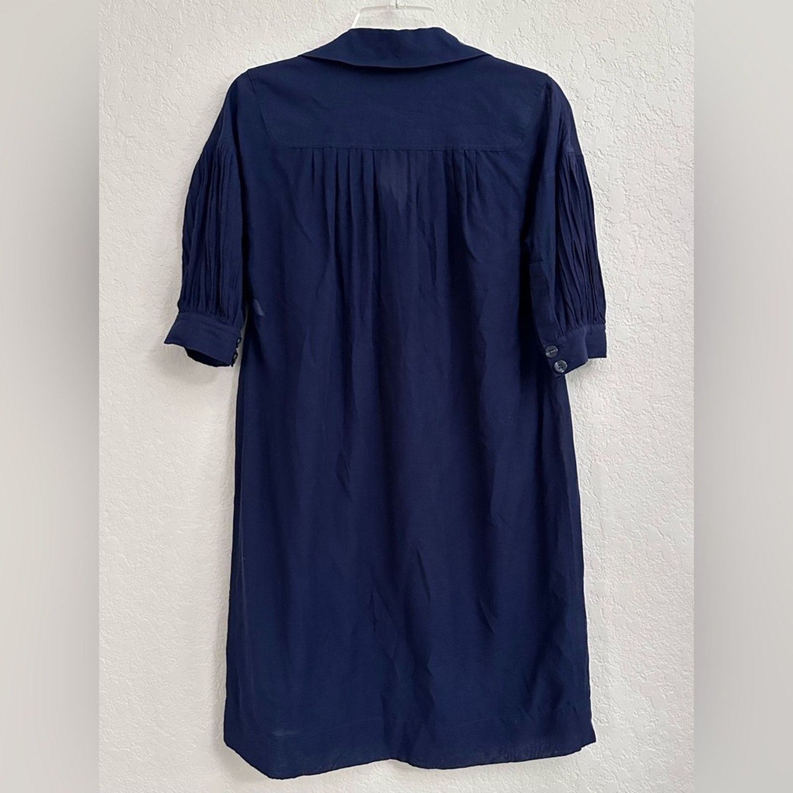 Diane von Furstenberg Diane Von Furstenberg Midi Silk/Cotton Dress Women 0 Navy Size XS / US 0-2 / IT 36-38 - 3 Thumbnail