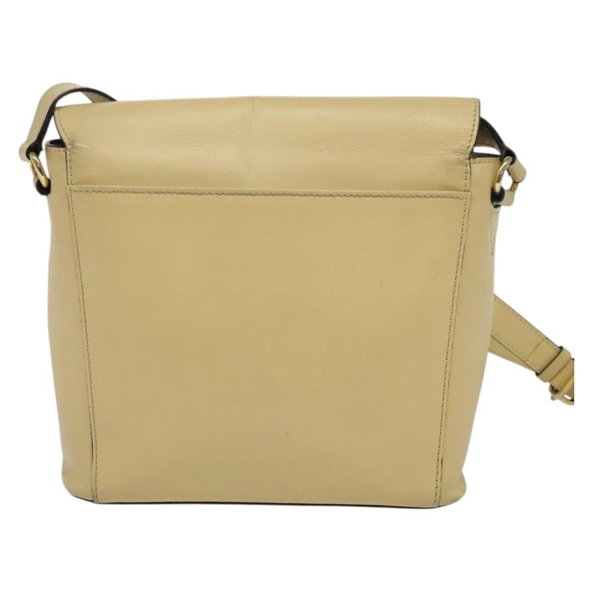 Celine CELINE Shoulder Bag Leather Beige Gold Size ONE SIZE - 3 Thumbnail