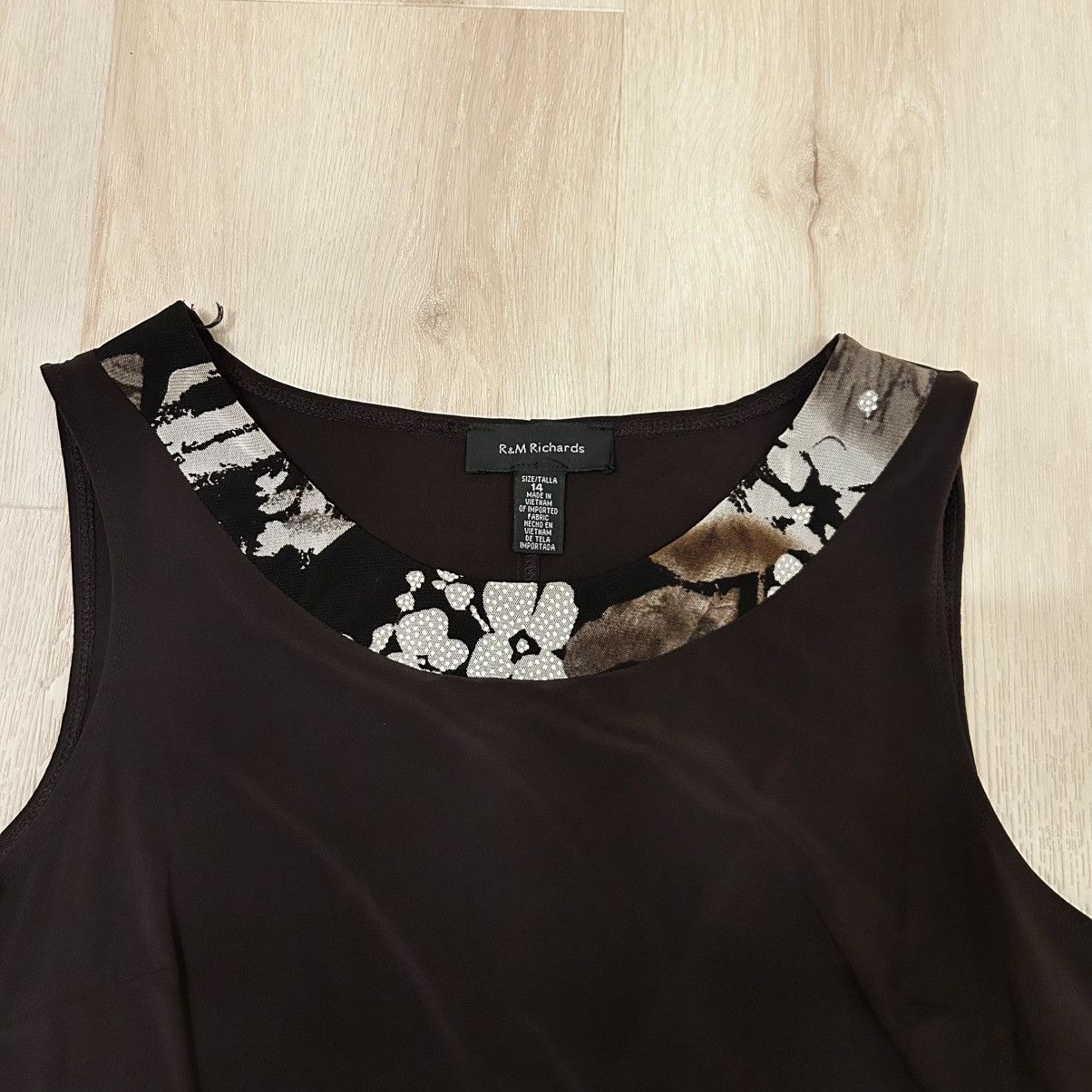 Other Beautiful Brown flower dress (US 14) Size XL / US 12-14 / IT 48-50 - 2 Thumbnail