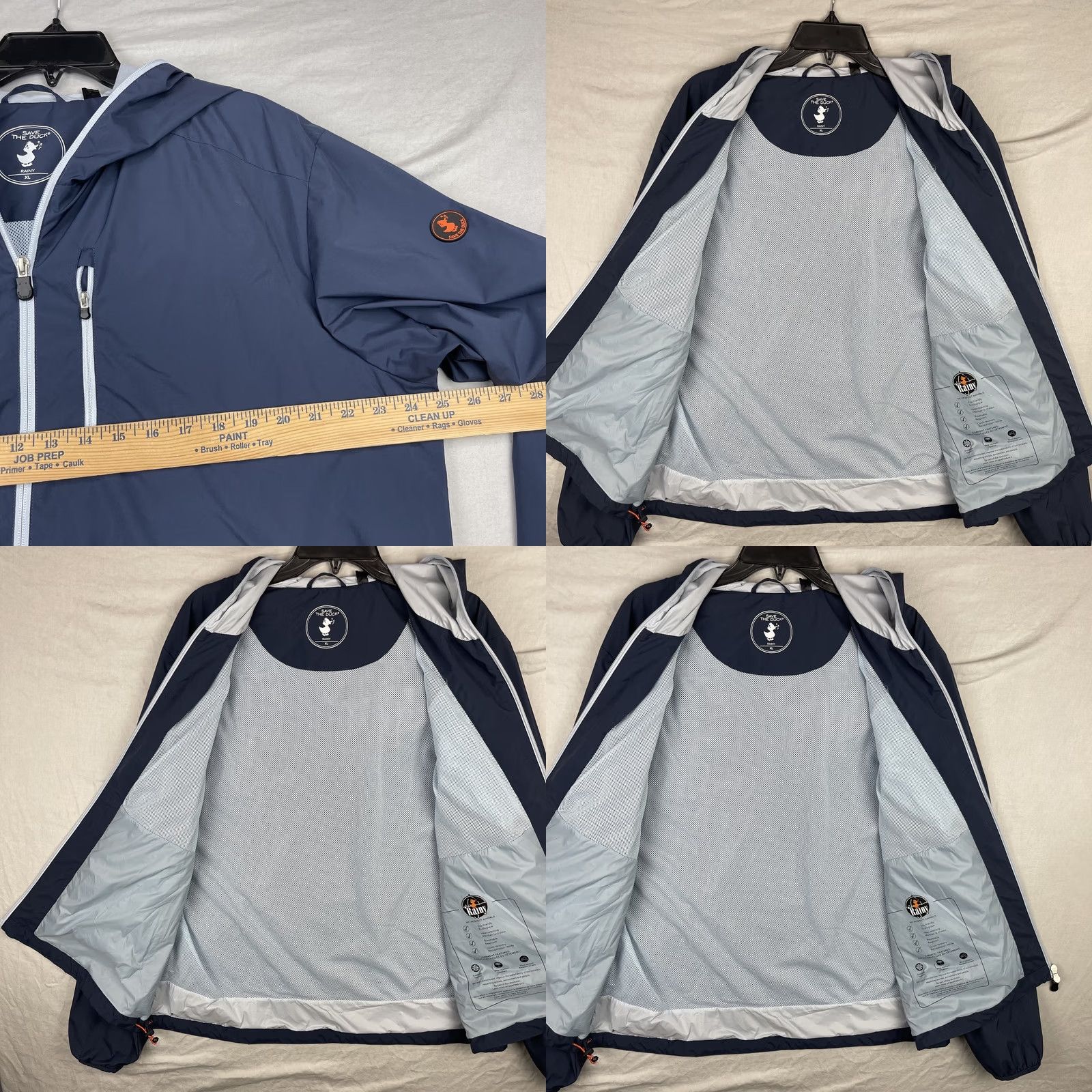 Save The Duck Save The Duck Jacket Womens XL Rainy Hooded Water Repellent Blue Jacket Size XL / US 12-14 / IT 48-50 - 8 Thumbnail