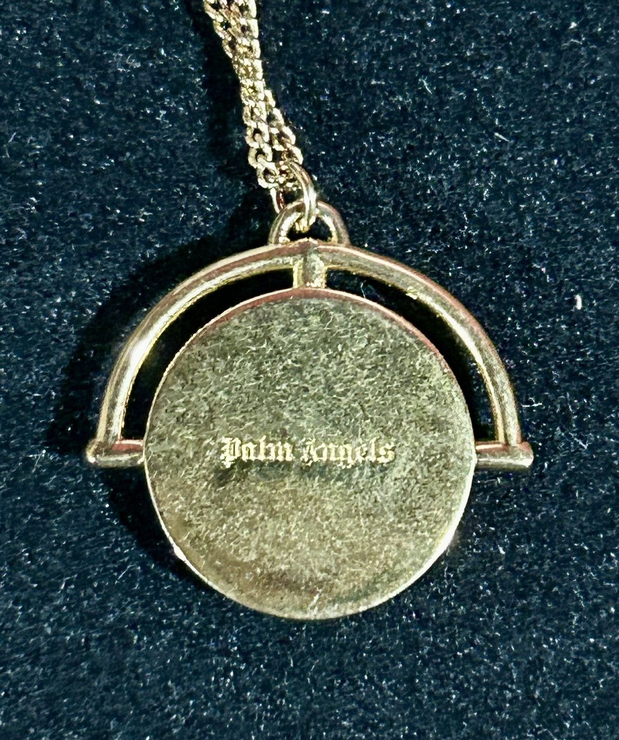 Palm Angels Palm Angels - PA Stone Emblem Necklace Gold/Black Size ONE SIZE - 6 Thumbnail