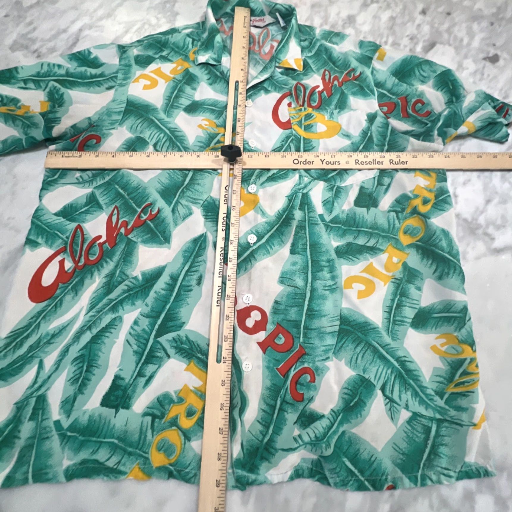 ALOHAS VINTAGE Tropically Yours Hawaiian Shirt Men’s Large Rayon Aloha Floral Summer Spring Casual Party Cockail Size US L / EU 52-54 / 3 - 7 Thumbnail