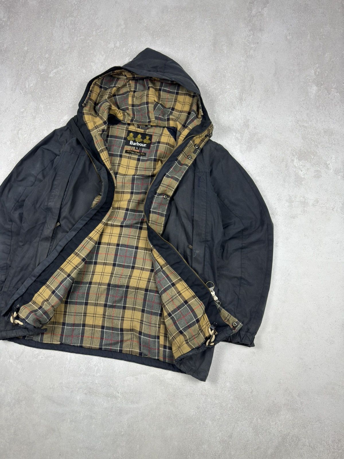 Barbour Vintage Barbour Waxed Parkas Jacket Navy Blue size XL Size US XL / EU 56 / 4 - 4 Thumbnail