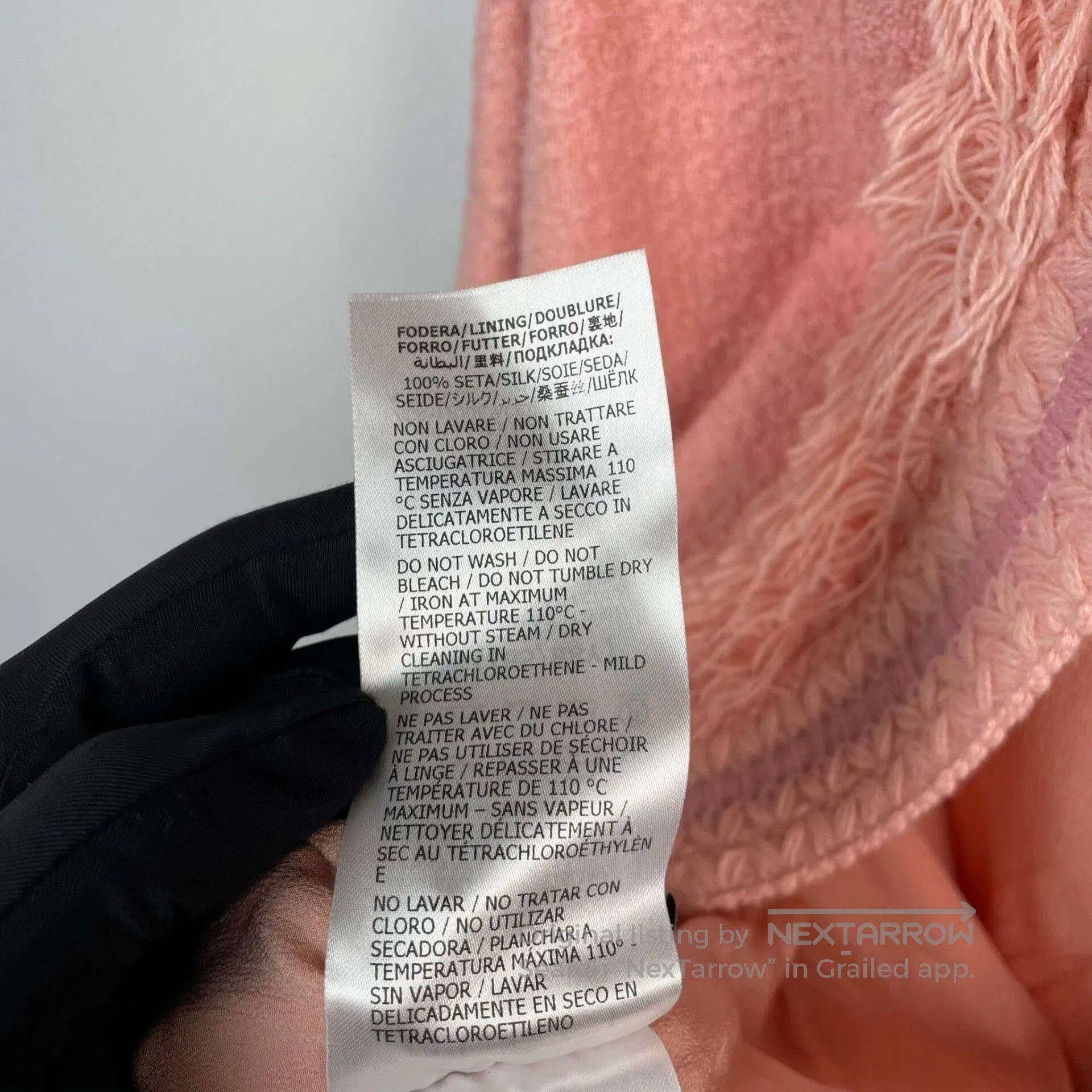 Gucci Pink Gucci Wool Coat with Lace Trim. Size S / US 4 / IT 40 - 5 Thumbnail