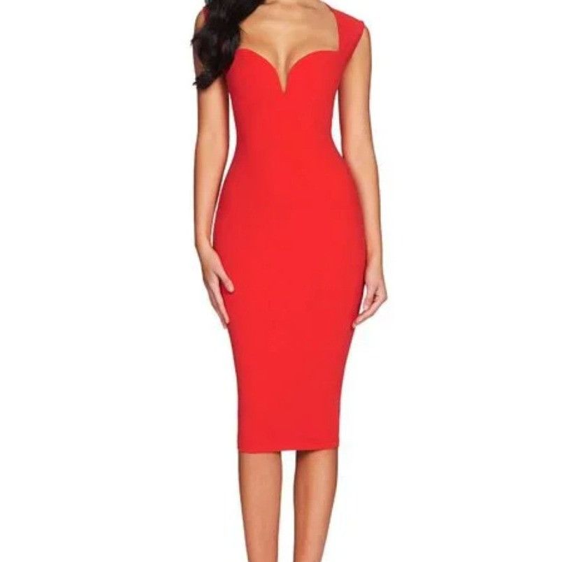 image of Nookie Madonna Midi Women's Cherry Dress Small in Red