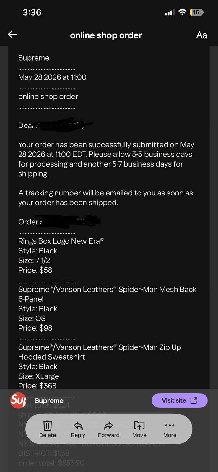 Vanson Leathers SUPREME VANSON LEATHERS SPIDER-MAN Size ONE SIZE - 4 Thumbnail