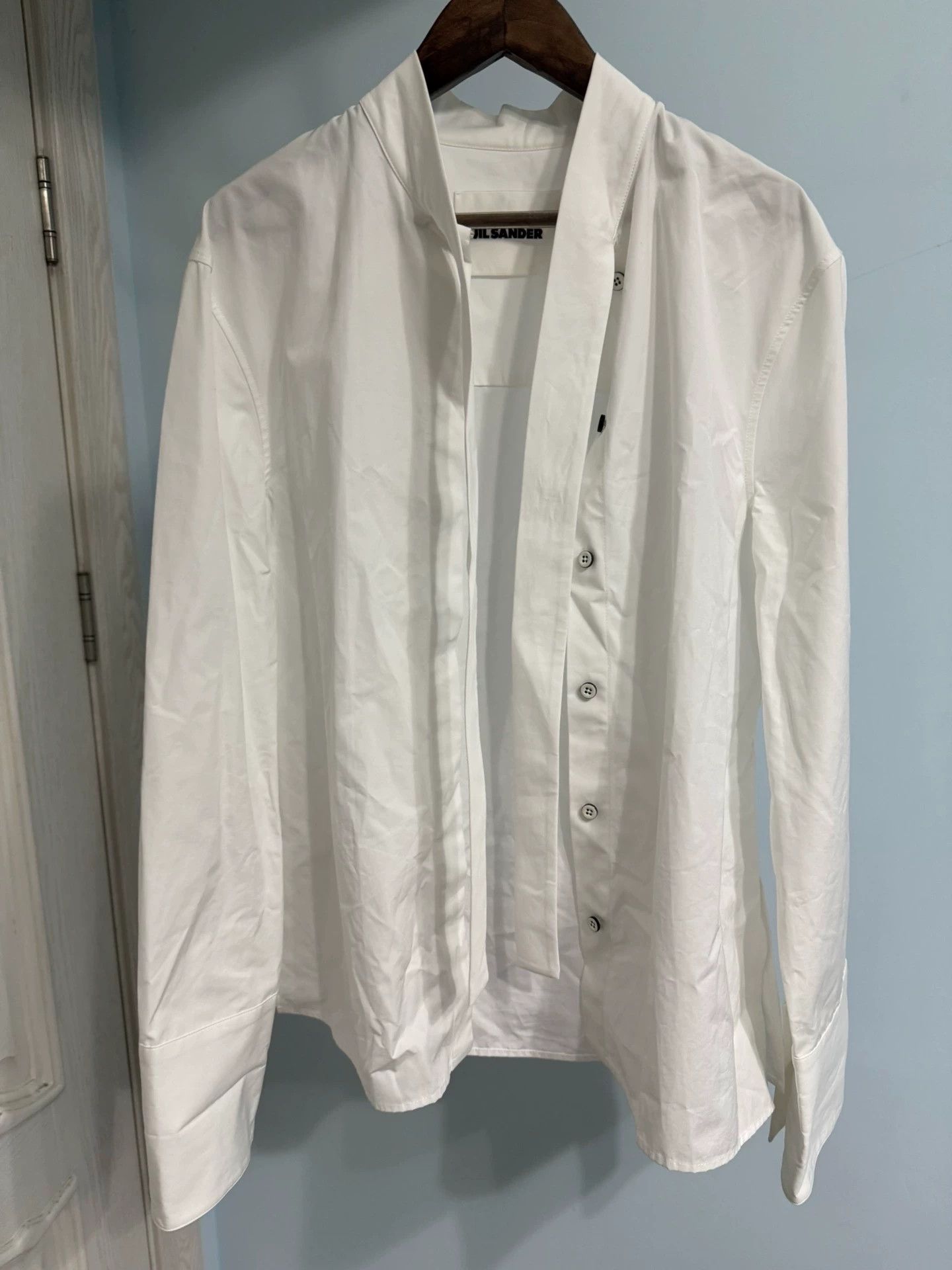 Jil Sander Jil Sander Minimal Ribbon Shirt 95 New Work/Casual Size XS / US 0-2 / IT 36-38 - 1 Thumbnail