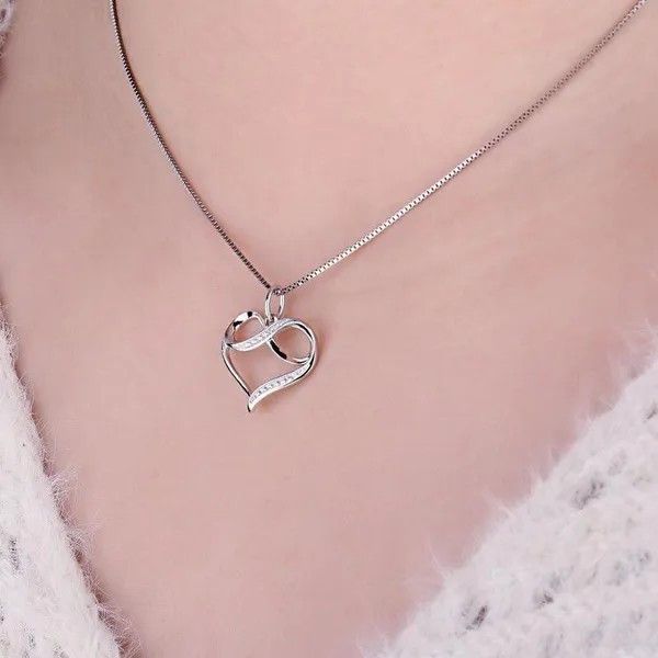 Other Infinity Heart Necklace for Women Love Pendant Gift Jewelry Size ONE SIZE - 5 Thumbnail