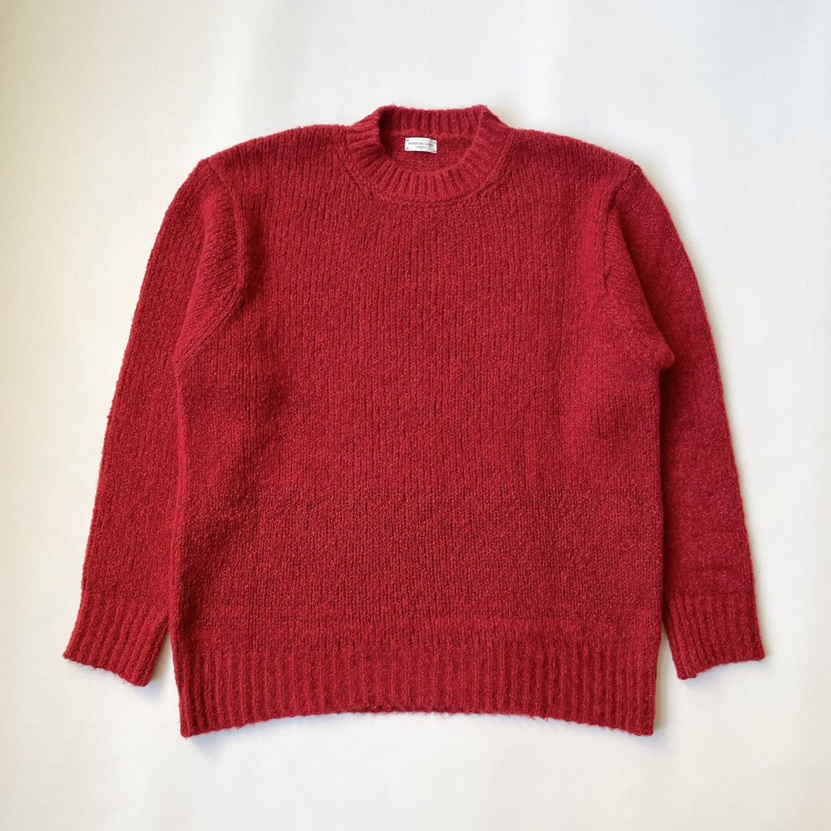 Dries Van Noten Sample Oversized Red Boucle Wool Sweater Size US M / EU 48-50 / 2 - 1 Thumbnail