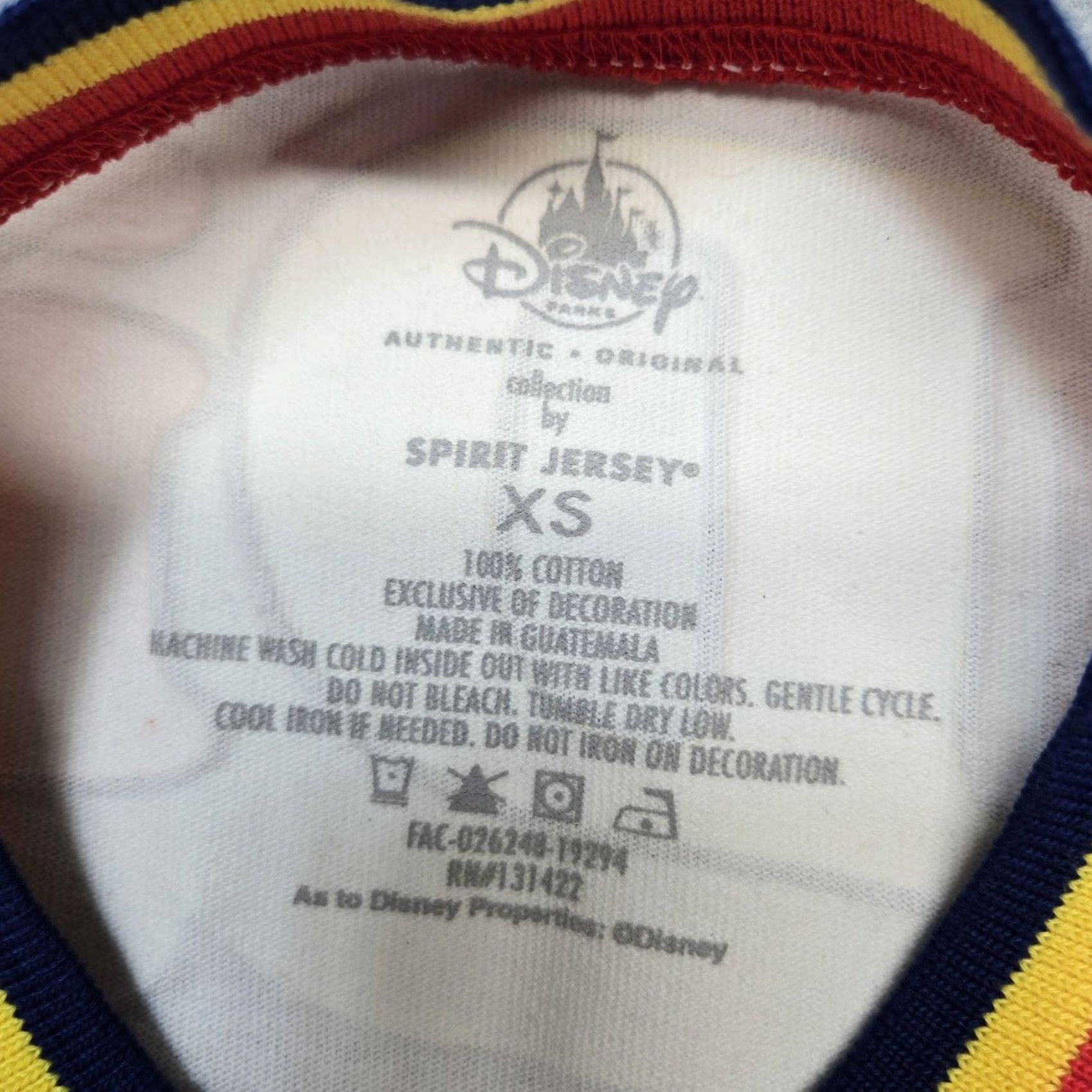 Disney VINTAGE Disney Parks Sweatshirt Womens XS White Pullover Jersey Striped Logo Tagless Size XS / US 0-2 / IT 36-38 - 7 Thumbnail
