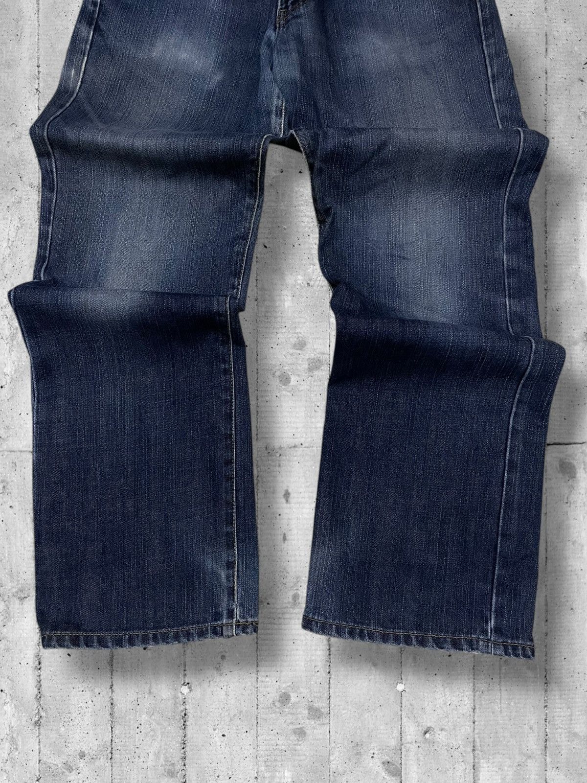 Designer × Edwin × Vintage Vintage 1990s Japan Desiner Edwin Distressed Blue Denim Size US 31 - 3 Thumbnail