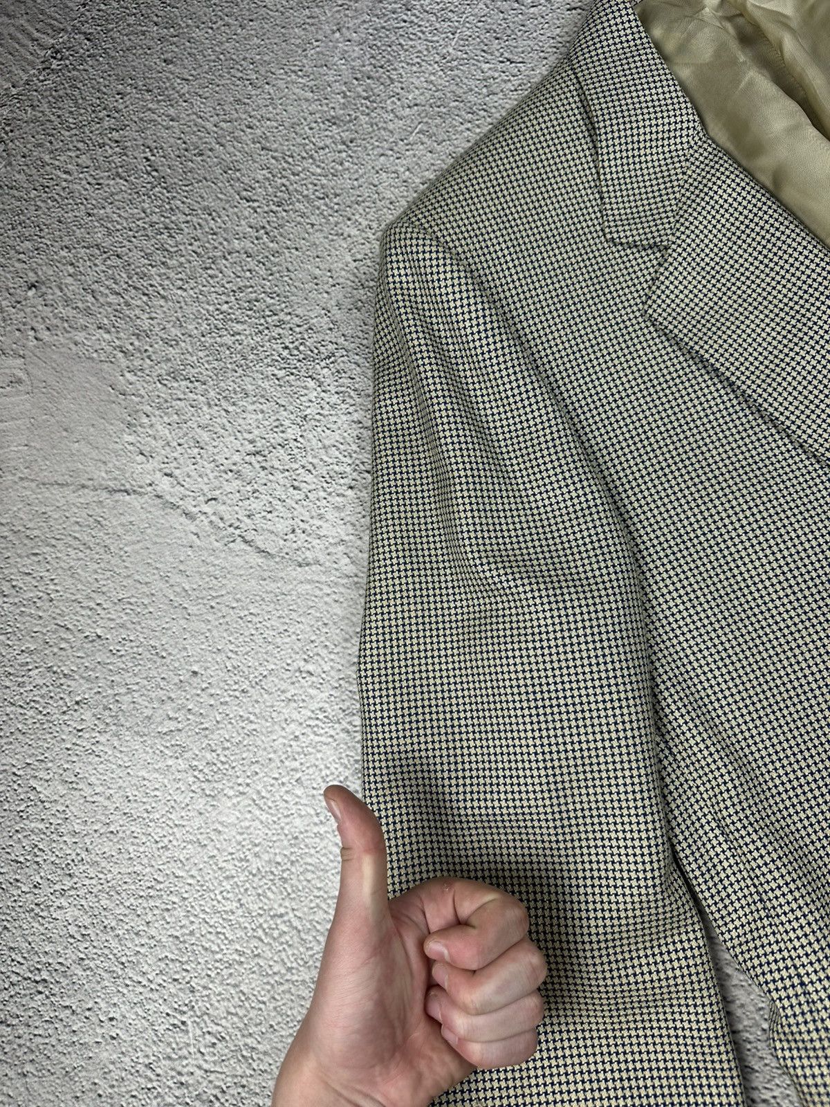 Canali × Vintage Canali Milano Vintage Check Wool-Silk Blazer Old Money Style Size 54R - 5 Thumbnail