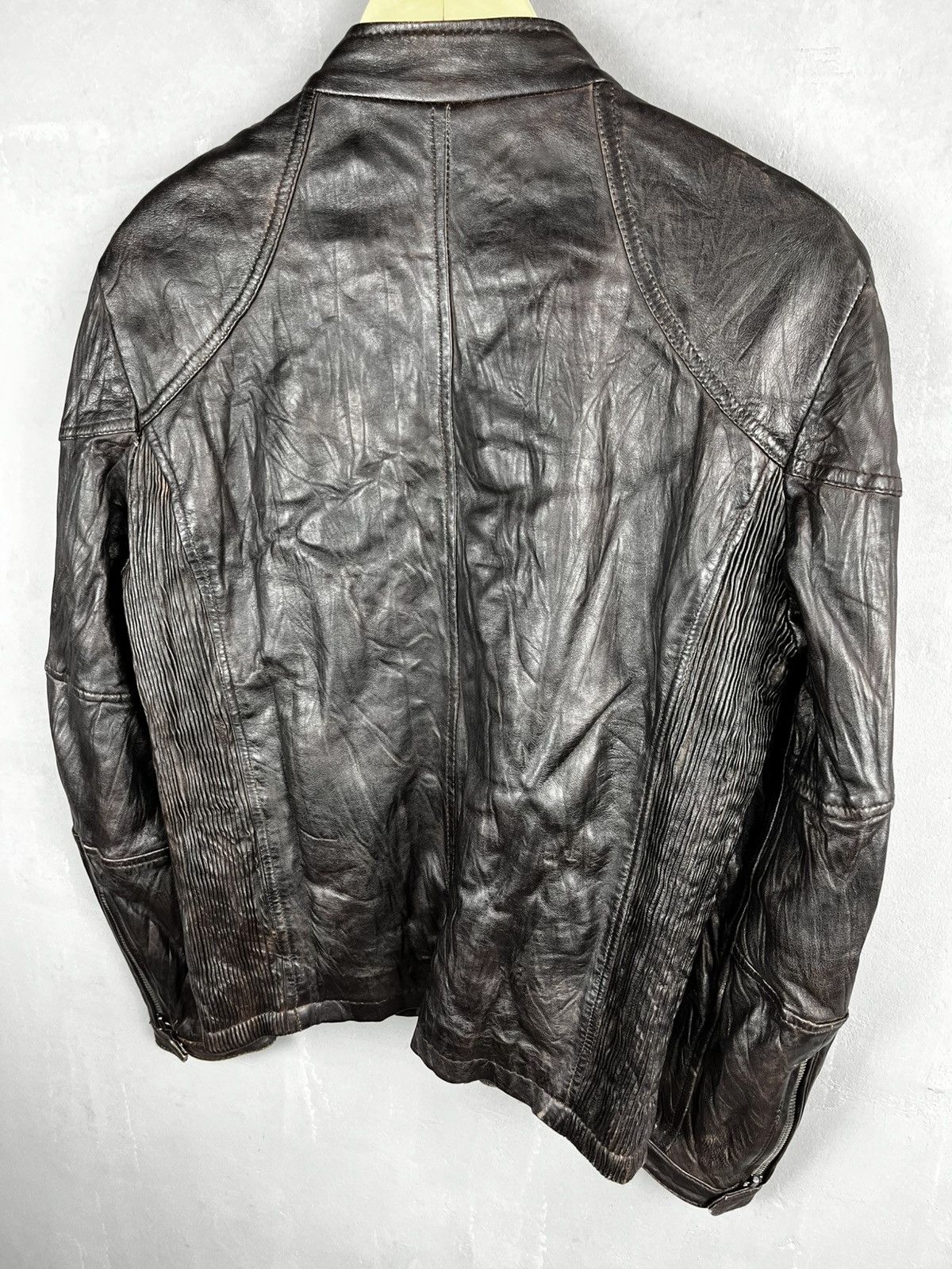 Other Kenneth Cole Avant Garde leather jacket Rick Owens style Y Size US S / EU 44-46 / 1 - 13 Thumbnail