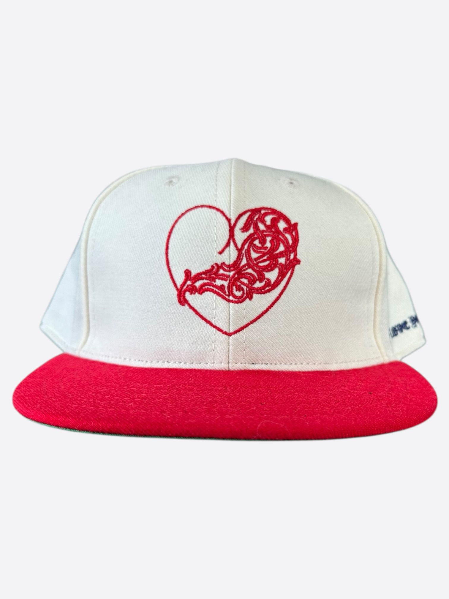 Chrome Hearts Chrome Hearts White & Red Heart Logo Fitted Hat Size ONE SIZE - 1 Thumbnail