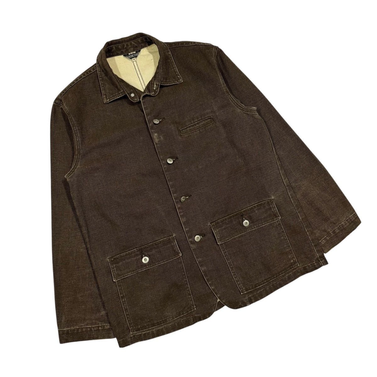 If Six Was Nine Vtg🔥Amore Puro Canvas Brown Chore Workers Jacket Size US M / EU 48-50 / 2 - 6 Thumbnail