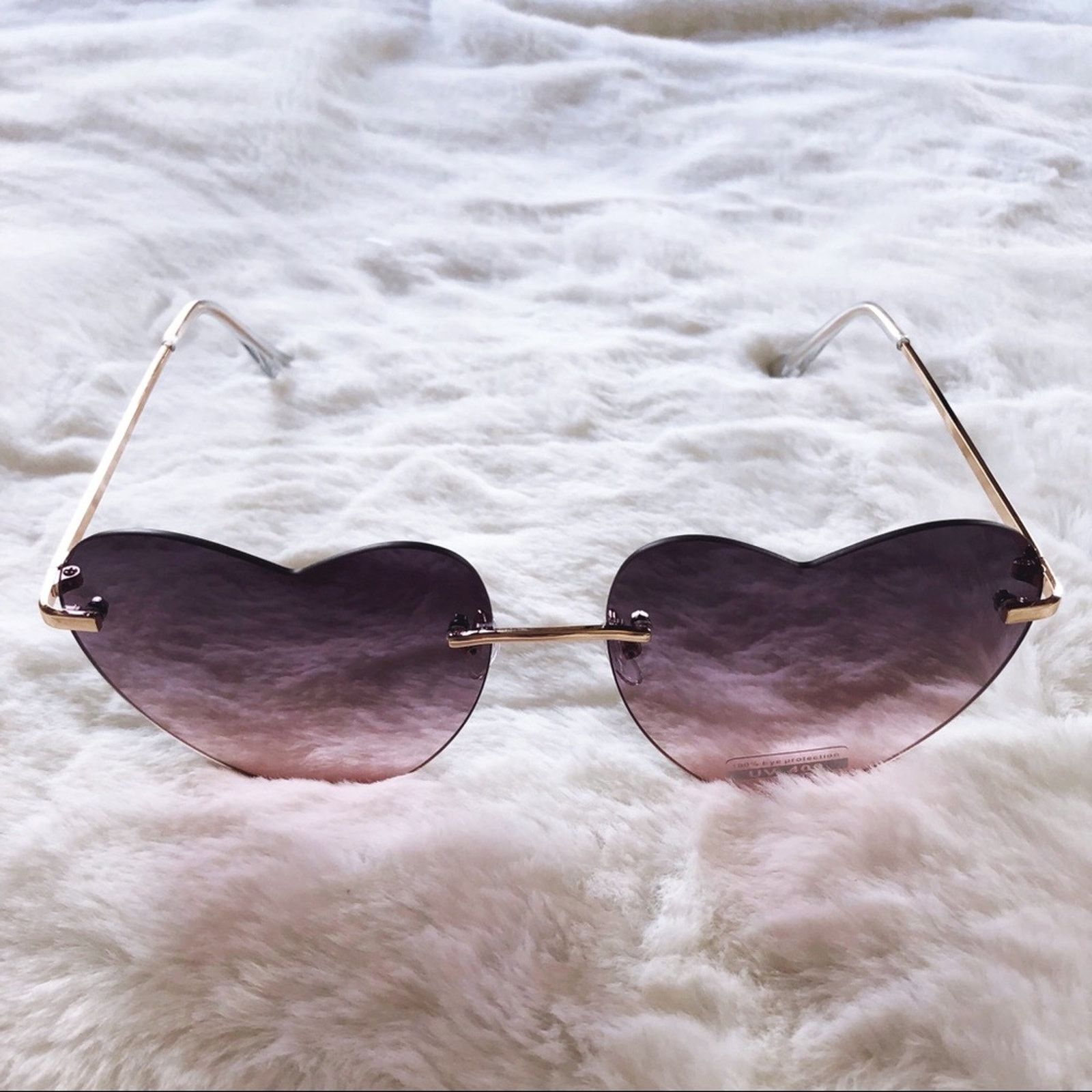Other Miley Purple Gradient Heart Sunglasses Size ONE SIZE - 3 Thumbnail