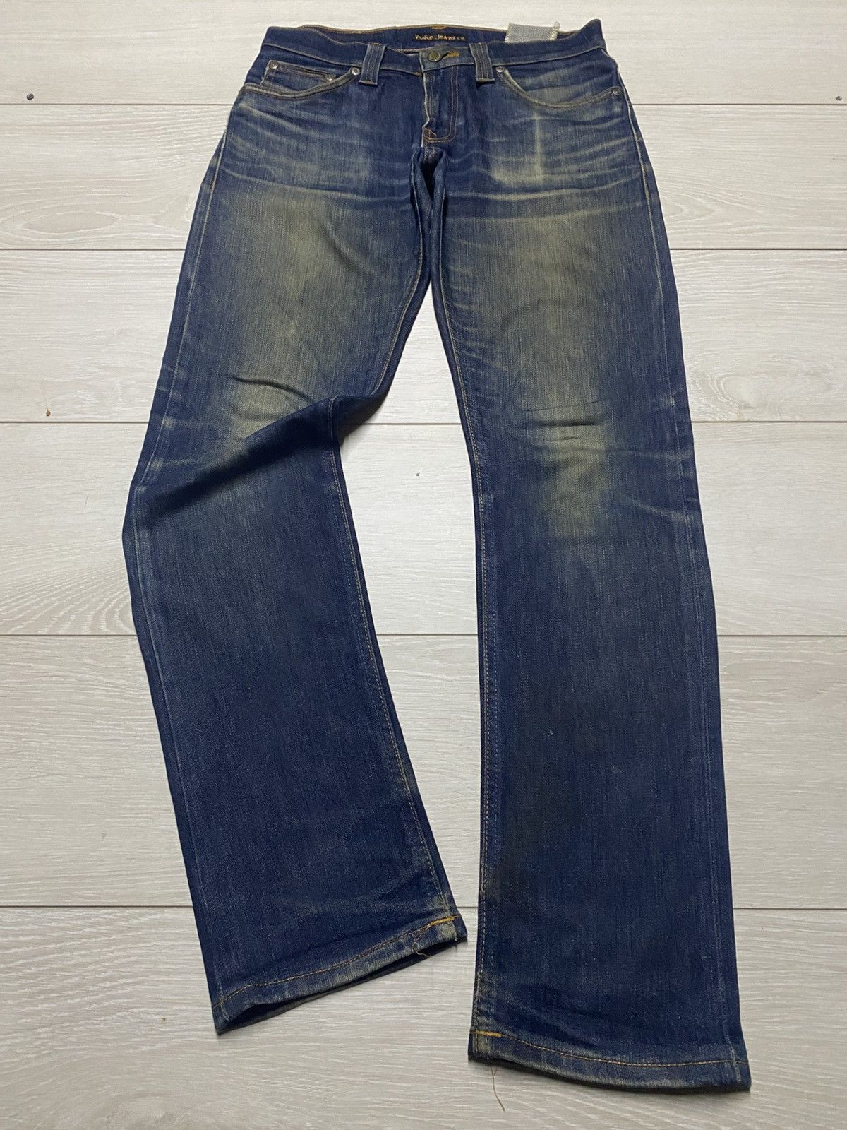 Nudie Jeans Nudie Nj 1495 Mud Wash Distresses Slim Fit Jeans Size US 29 - 1 Thumbnail