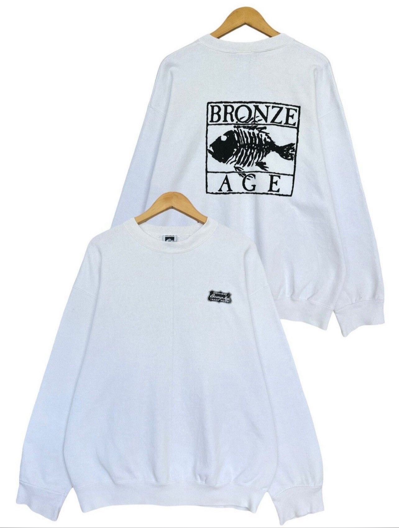 Vintage Pick💥 Vintage 90s Bronze Age Fish Bones Graphic Sweatshirt Size US L / EU 52-54 / 3 - 1 Thumbnail