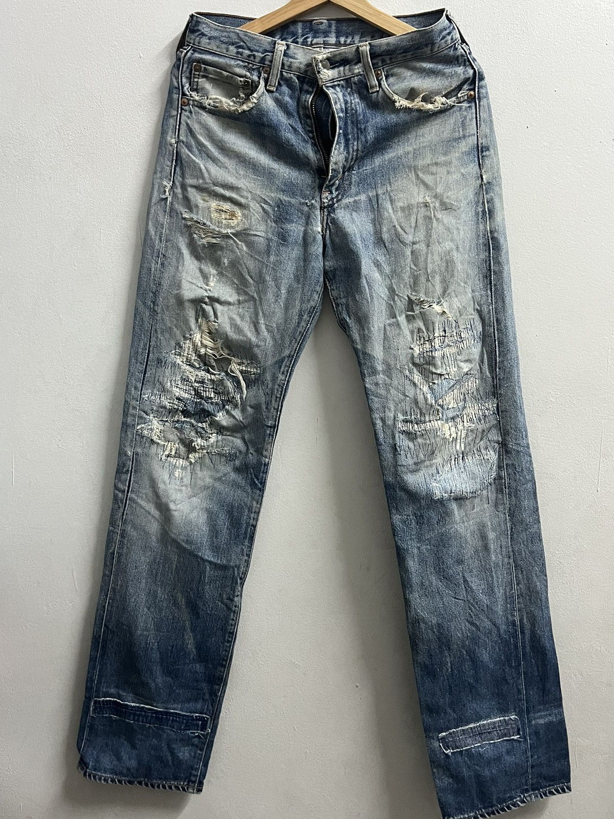 image of Levis x Levis Vintage Clothing Big E Levi’S Selvedge Vintage 90's Edition Denim in Blue (Size 30)