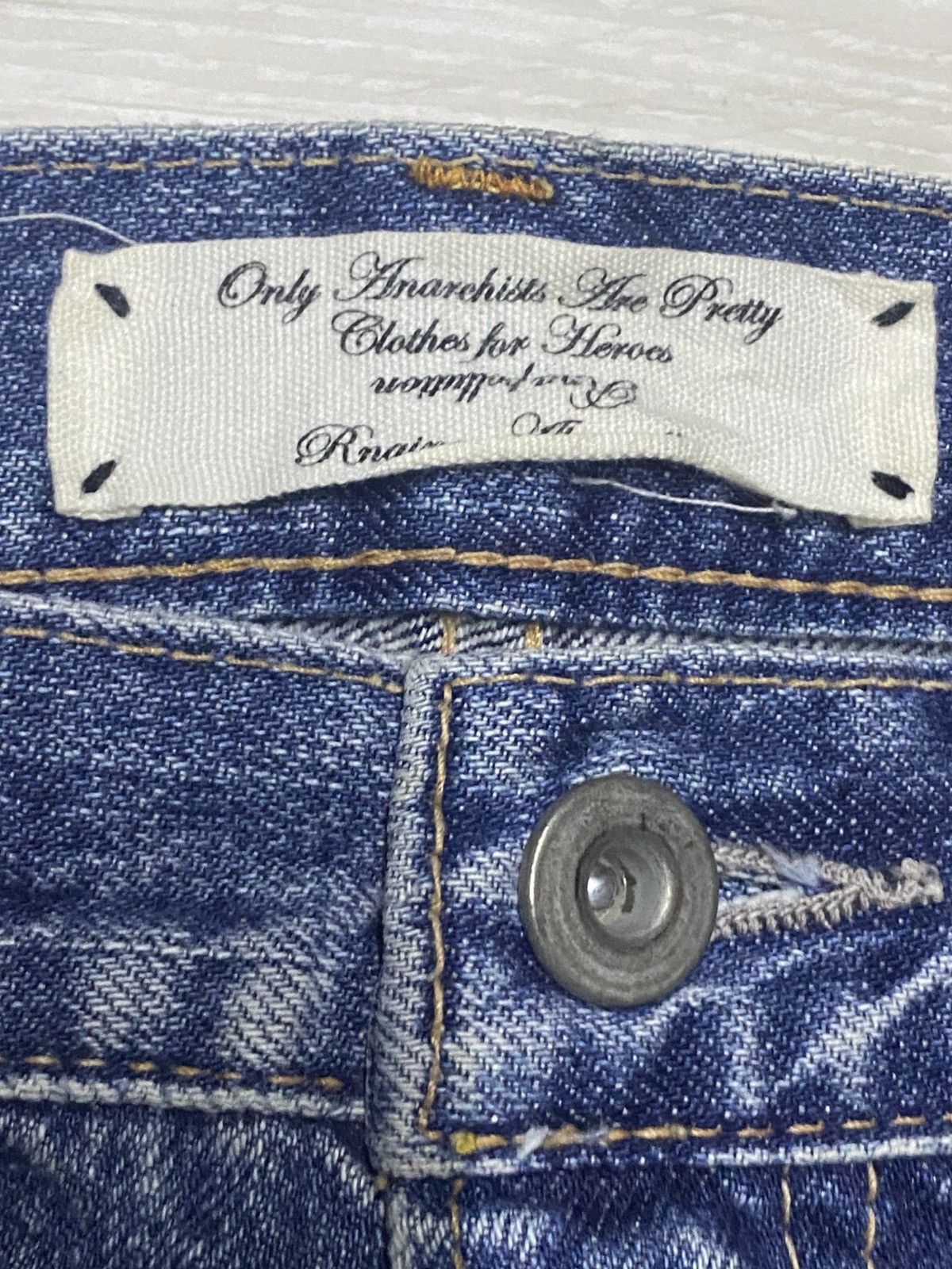 Neighborhood Vintage Japanese Brand Rnaic Repair Bleach Skinny Jeans Size US 31 - 12 Thumbnail