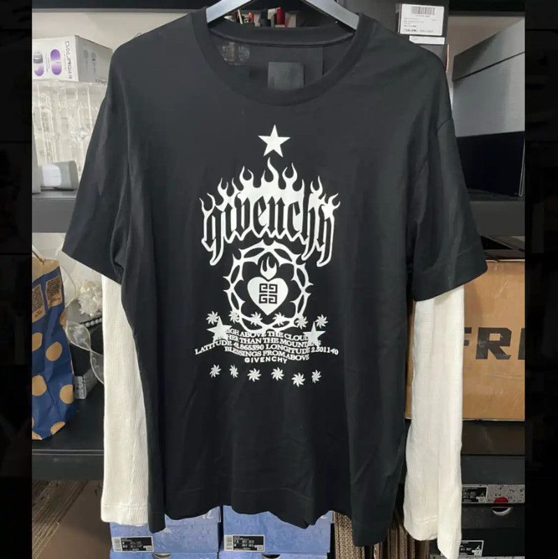 Givenchy Givenchy Men's Black Cotton T-shirt 0089 Size US M / EU 48-50 / 2 - 1 Thumbnail