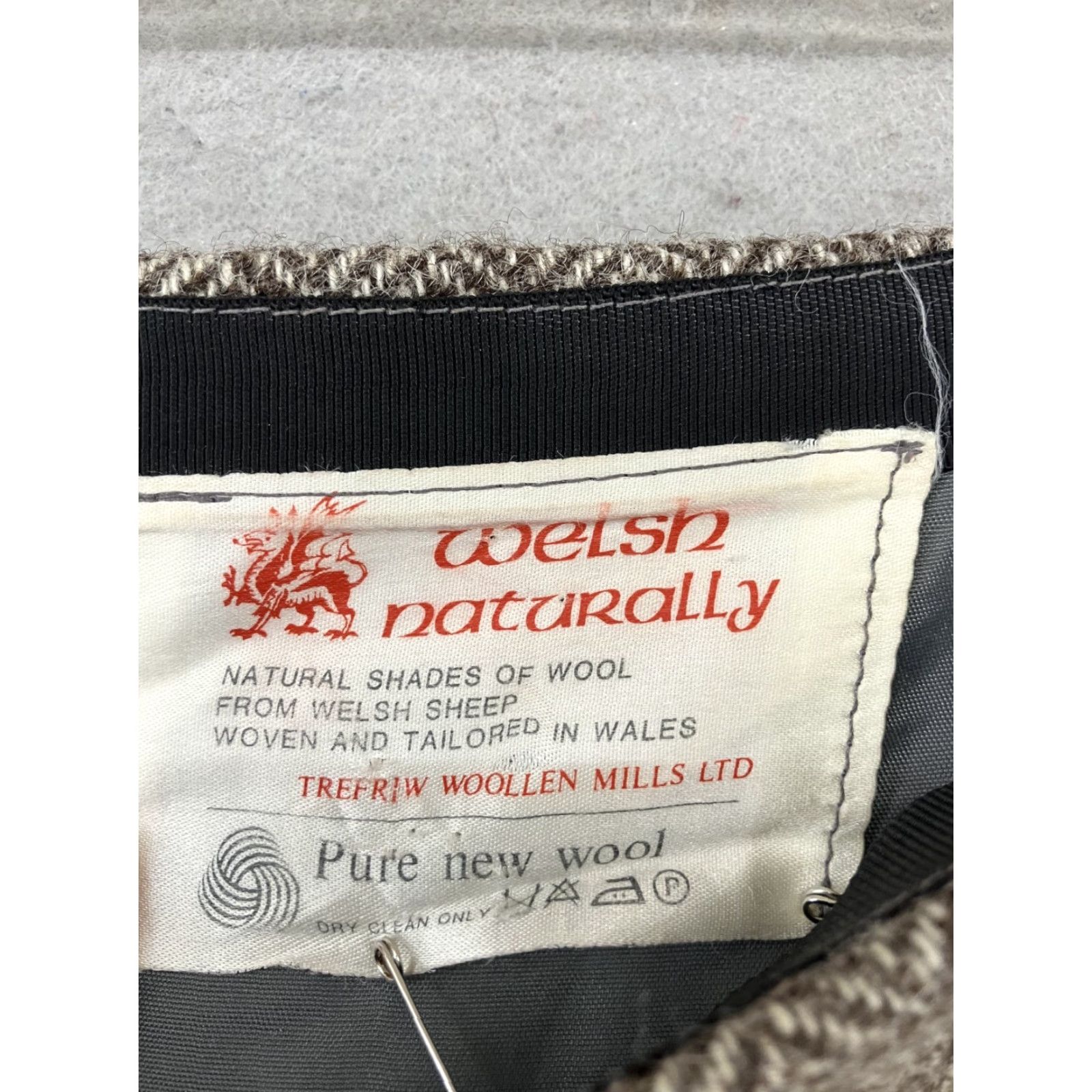 Vintage Welsh Naturally Women's Midi Skirt Wool Beige Solid 80s 90s Casual Side Slit UK Size M Size 32" / US 10 / IT 46 - 2 Thumbnail