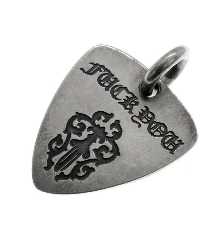 Chrome Hearts Chrome hearts silver Fuck You guitar pick pendant Size ONE SIZE - 5 Thumbnail