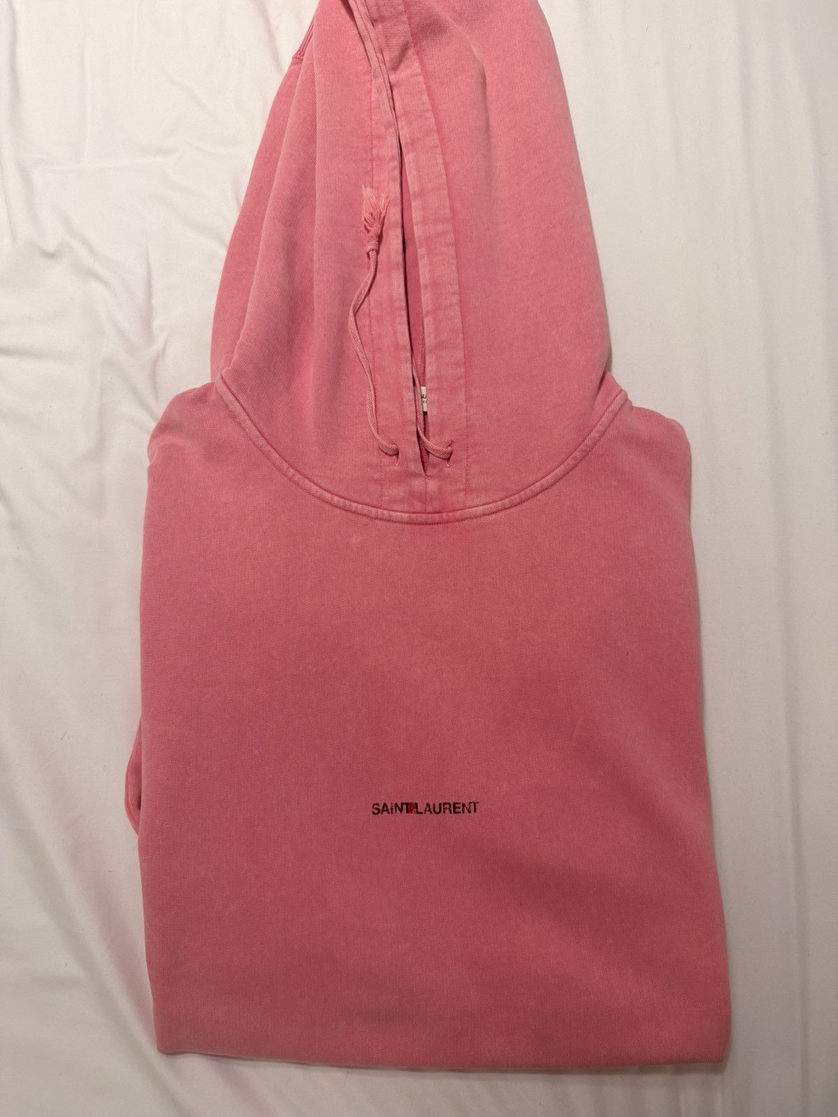 Saint Laurent Paris Saint Laurent Rive Gauche Distressed Pink Hoodie Size US M / EU 48-50 / 2 - 3 Thumbnail