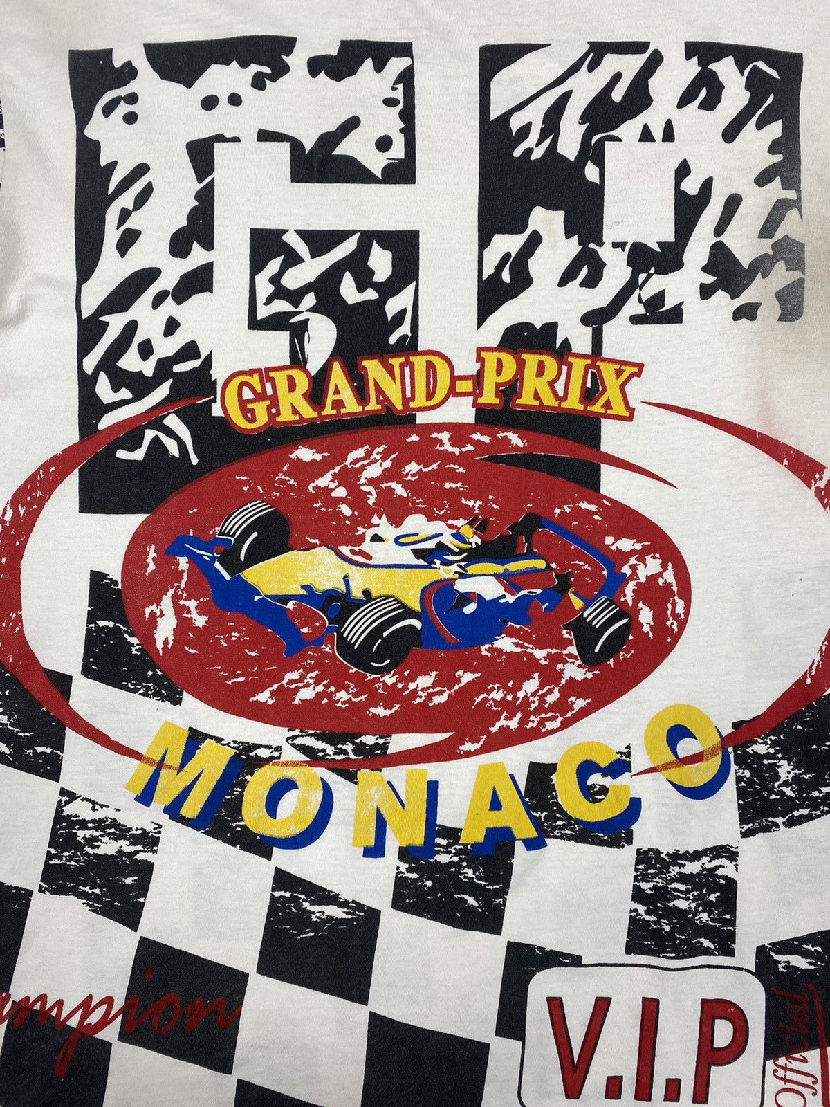Vintage Vintage 90s Monaco Grand Prix AOP Racing Tee Size US XL / EU 56 / 4 - 6 Thumbnail
