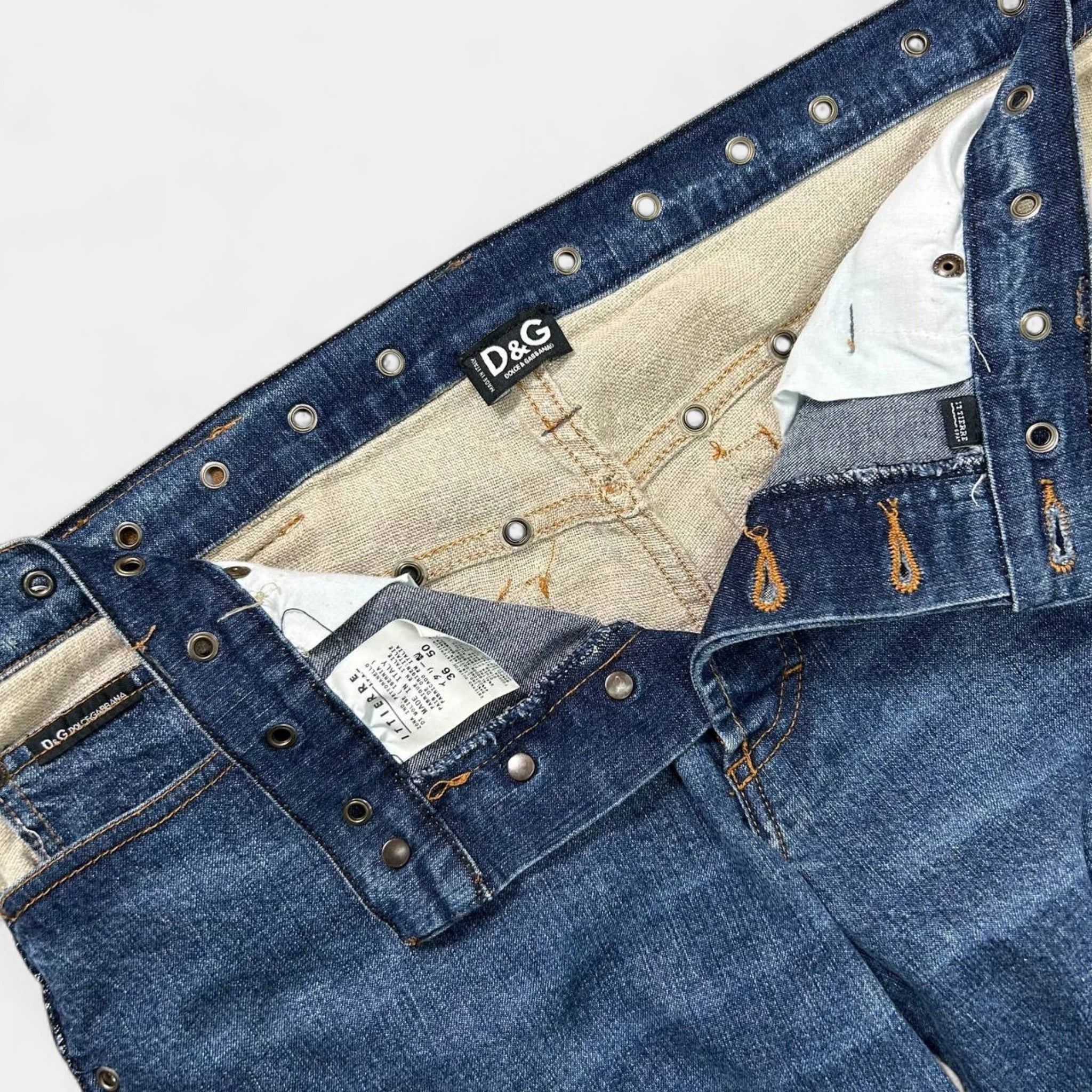 Dolce & Gabbana Dolce & Gabbana 2000's Hybrid Studded Jeans Pants Size 29" - 4 Thumbnail
