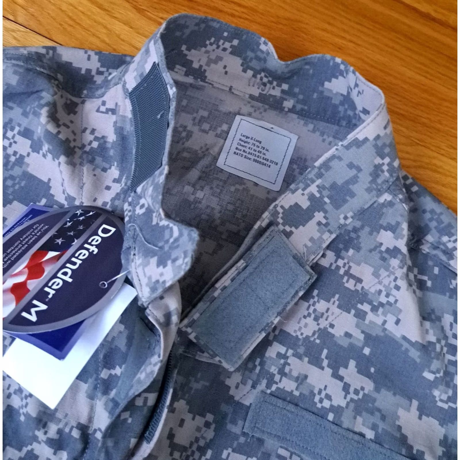 Fender VINTAGE Defender Field Jacket Camouflage Full zip & Self fasteners LG XLong NWT Size US L / EU 52-54 / 3 - 4 Thumbnail