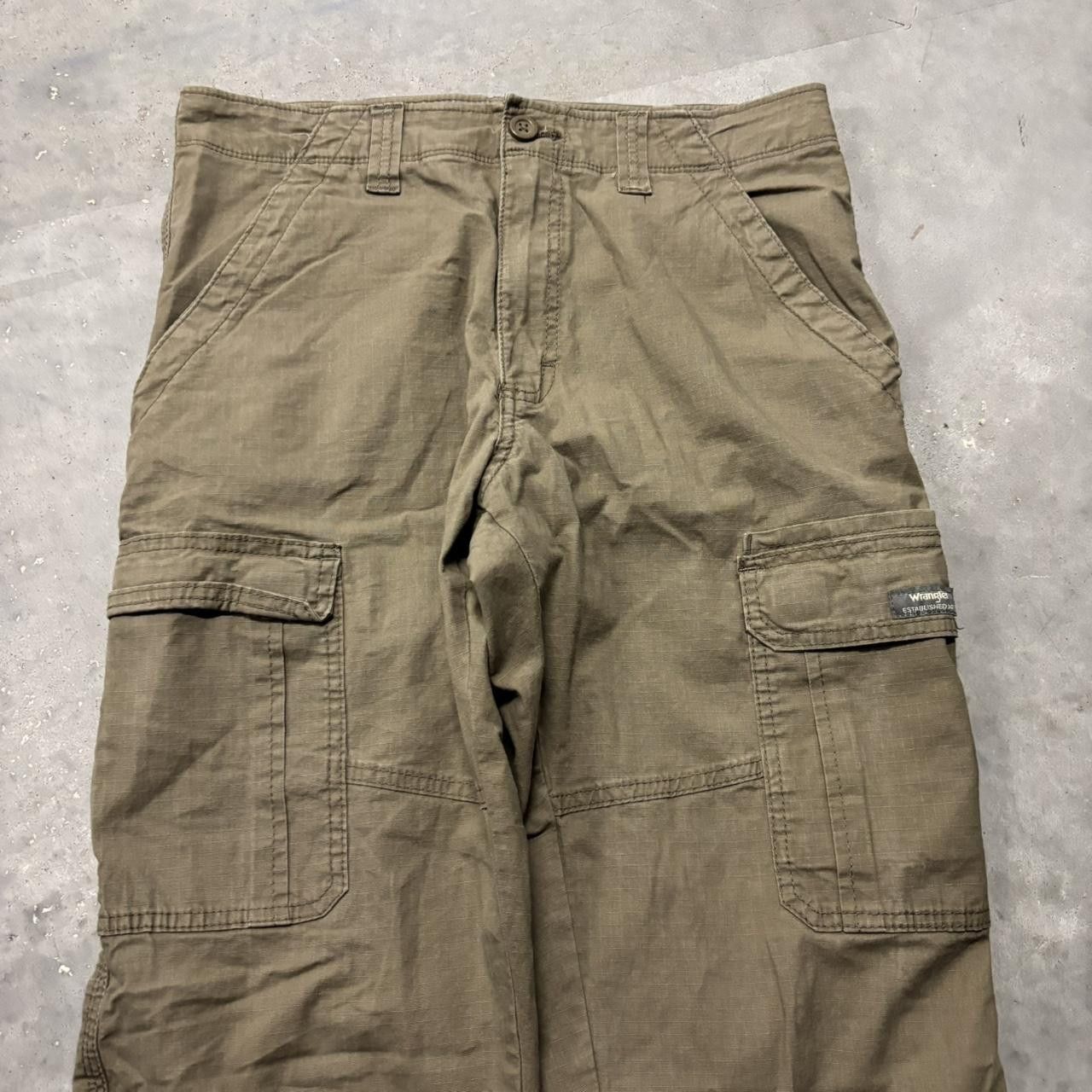 Japanese Brand × Vintage Crazy Vintage Y2K/2000s Grunge Khaki Brown Streetwear Cargo Pants! Size US 30 / EU 46 - 5 Thumbnail