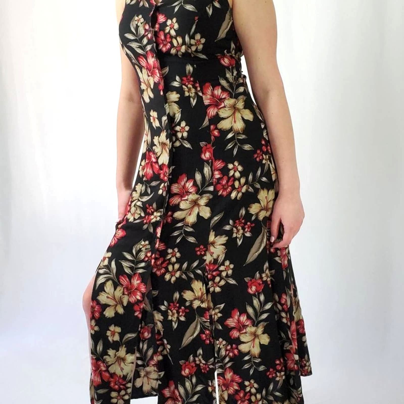Vintage Vintage Bentley Floral Prairie Maxi Dress - 8 Size M / US 6-8 / IT 42-44 - 6 Thumbnail
