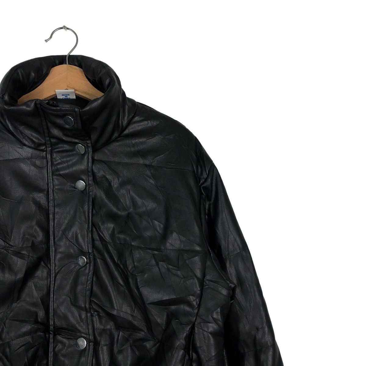 Japanese Brand 🔥Rare Cropped Streetwear Style Soft Polyester Jacket Black Size US L / EU 52-54 / 3 - 5 Thumbnail