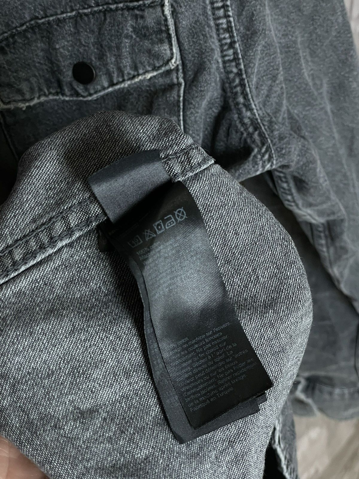 Allsaints AllSaints Denim Distressed Faded Grey Y2K overshirt buttonup Size US M / EU 48-50 / 2 - 13 Thumbnail