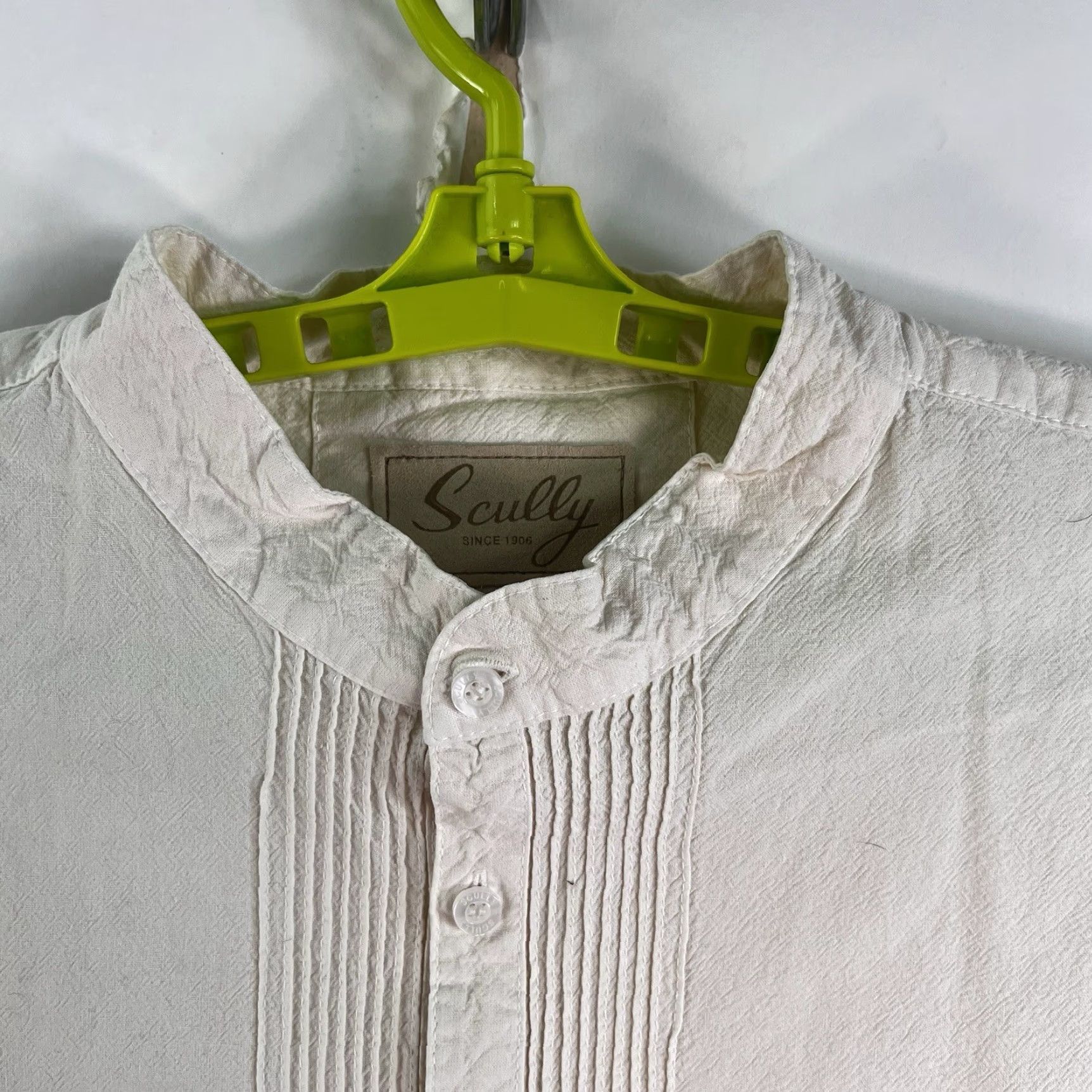 Vintage Skully Western Peruvian Cotton 1/4 Button-Up Band Shirt Mens XL Ivory Shirt Mens XL Ivory Western Band Collar Button-Up Casual Modern Size US XL / EU 56 / 4 - 3 Thumbnail