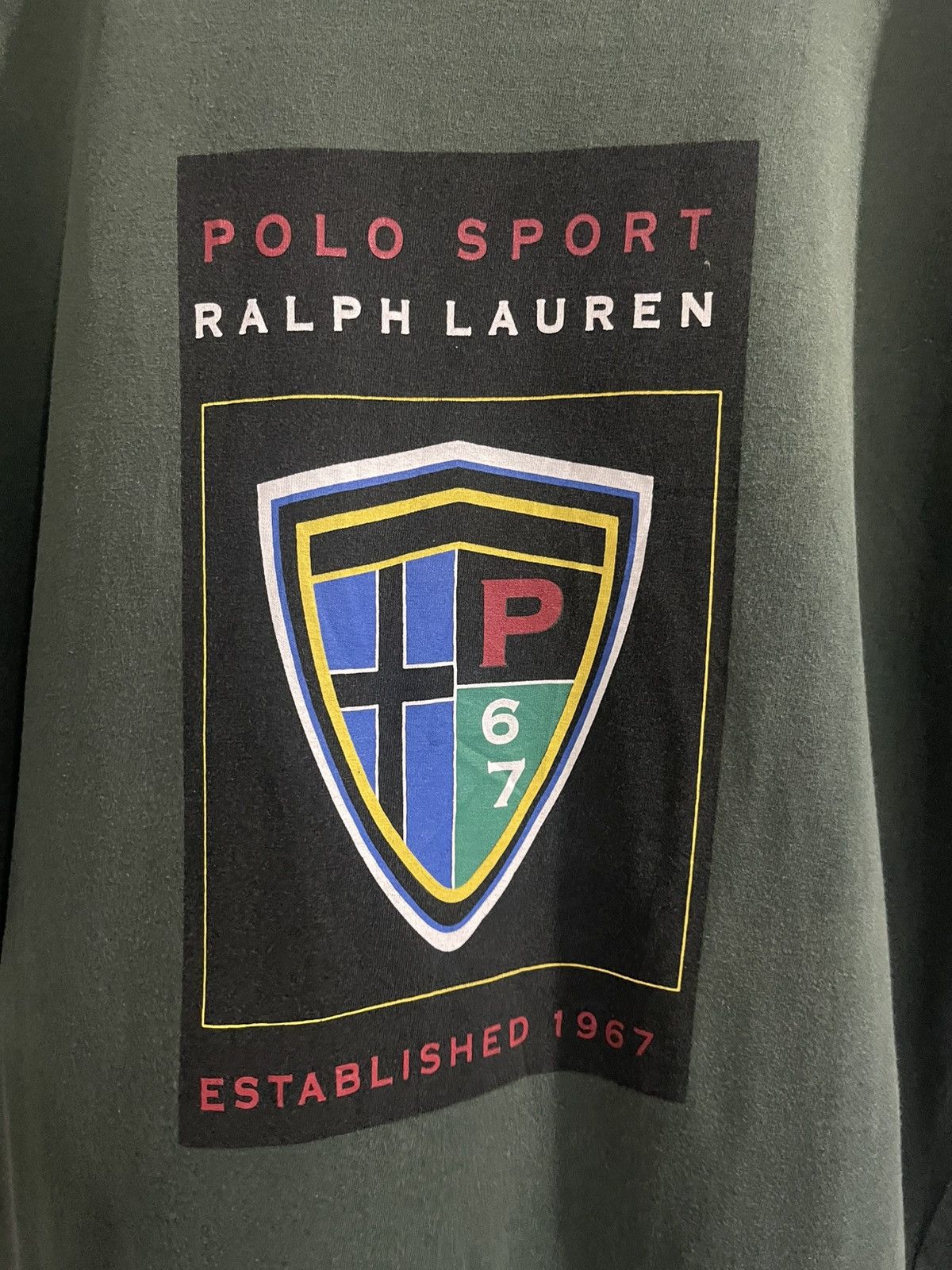 Polo Ralph Lauren Vintage Polo Sport Ralph Lauren Faded Tshirt Size US XL / EU 56 / 4 - 4 Thumbnail