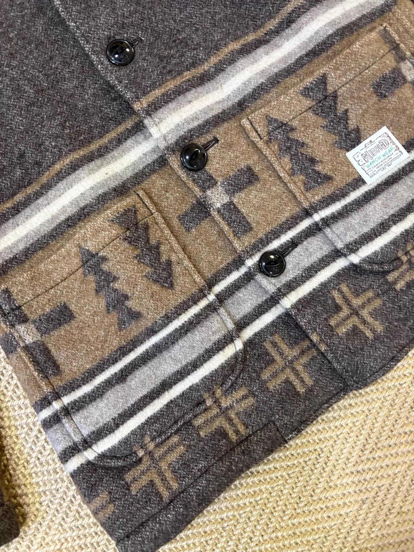 Neighborhood NEIGHBORHOOD Tribal Wool Tweed Coat M New Rare Size US M / EU 48-50 / 2 - 3 Thumbnail