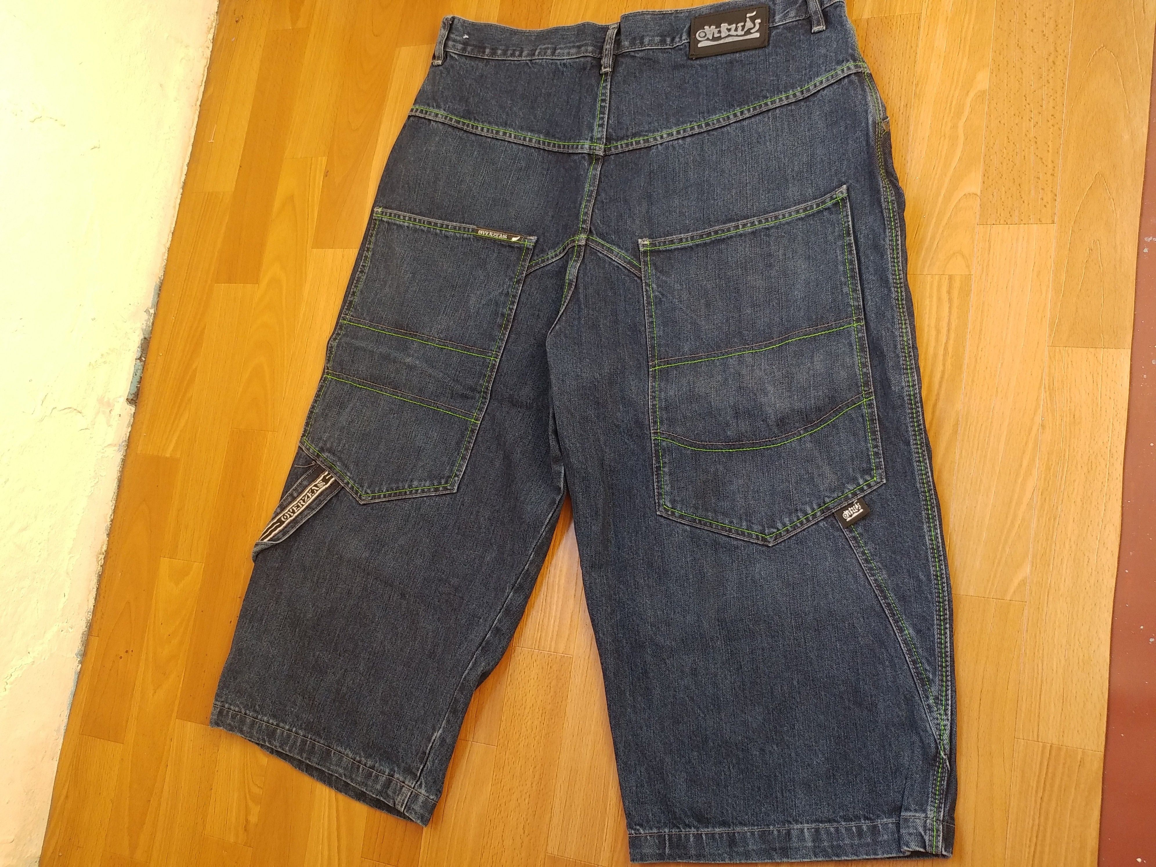 Vintage Overseas jeans shorts, vintage denim hip hop, 90s, size W 34 Size US 34 / EU 50 - 4 Thumbnail
