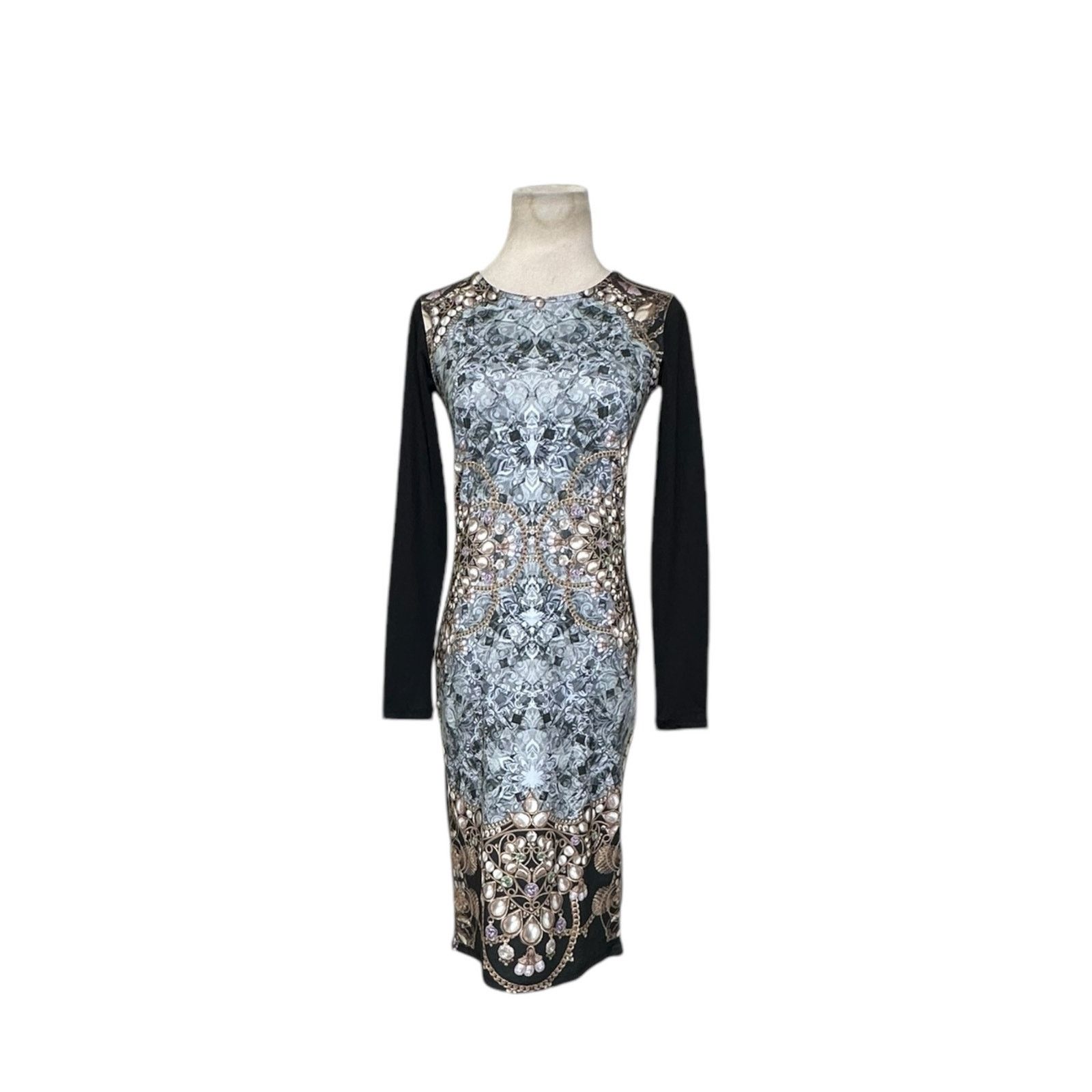 Topshop Topshop black front print long sleeves mini dress size 4 Size M / US 6-8 / IT 42-44 - 10 Thumbnail