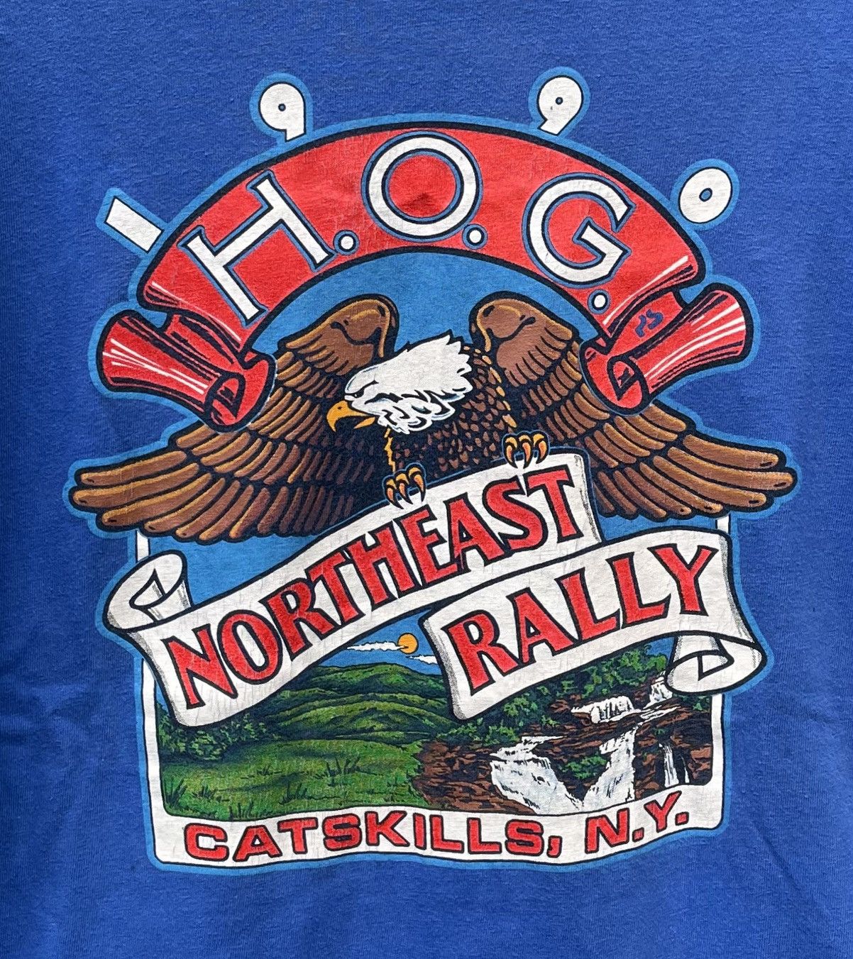Hanes 1990 Harley Davidson H.O.G Catskills,NY Northeast Rally tee Size US L / EU 52-54 / 3 - 4 Thumbnail