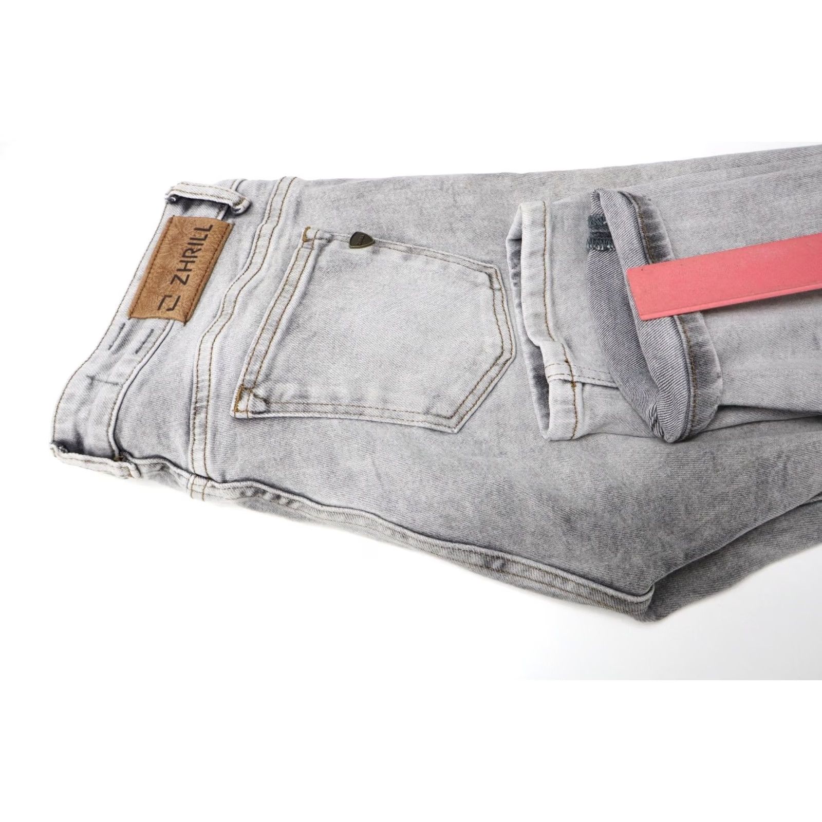 Vintage ZHRILL ANITA Jeans Women's W29 Grey Slim Fit Stretchy Zip Fly Whiskers Jeans Slim Womens W29 Grey Zip Fly Size 29" - 7 Thumbnail