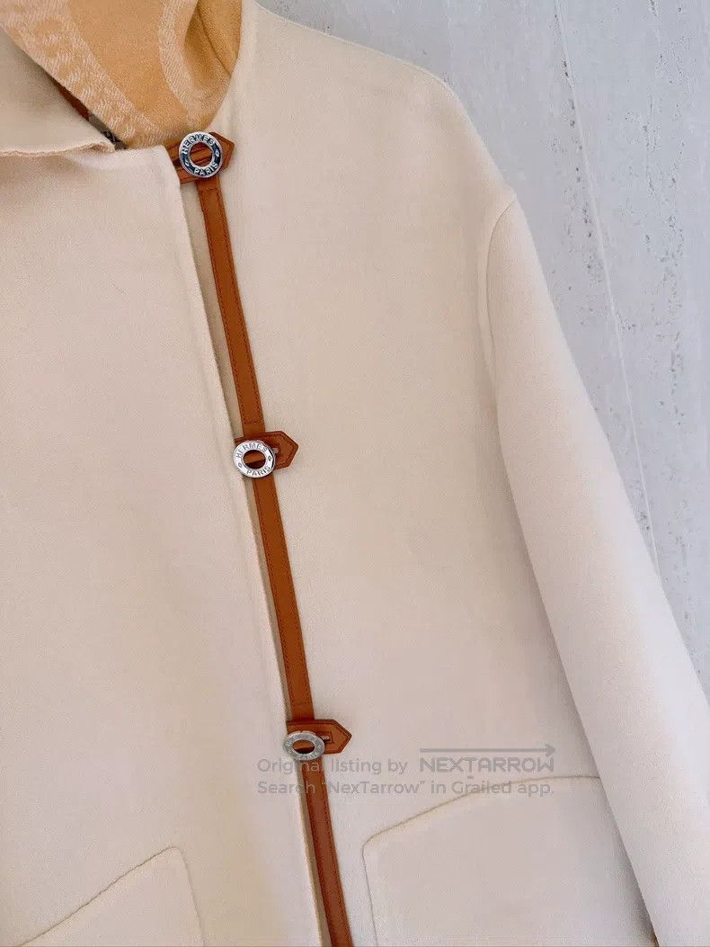 Hermes Hermes Eggshell Double-Sided Cashmere Coat Size XXS / US 00 / IT 34 - 3 Thumbnail