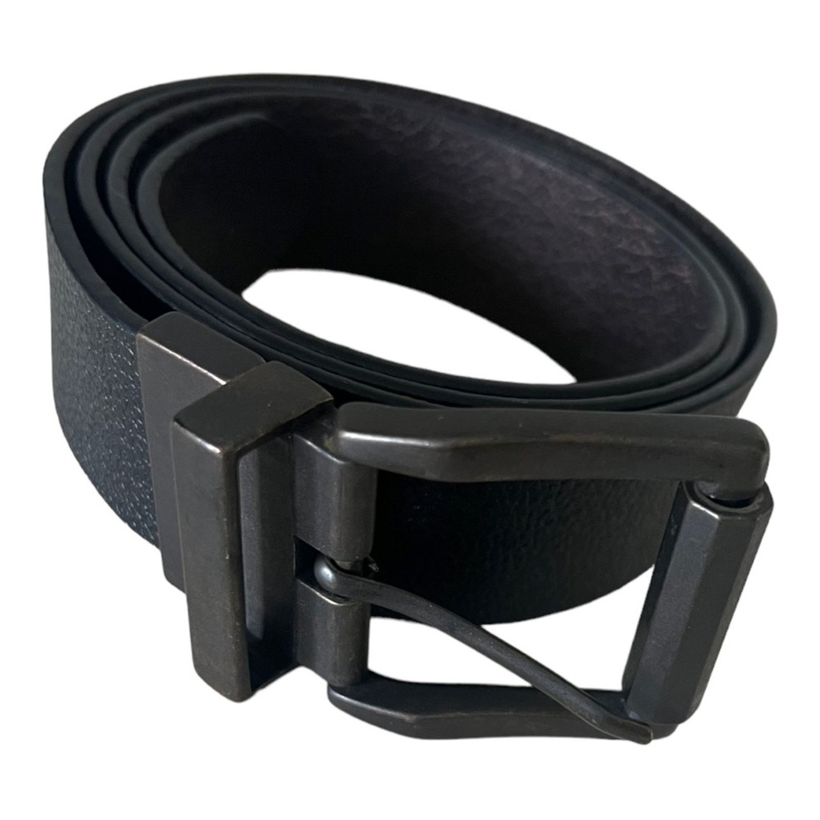 Vintage Black Men Leather Formal Belt Size 42 Size ONE SIZE - 8 Thumbnail