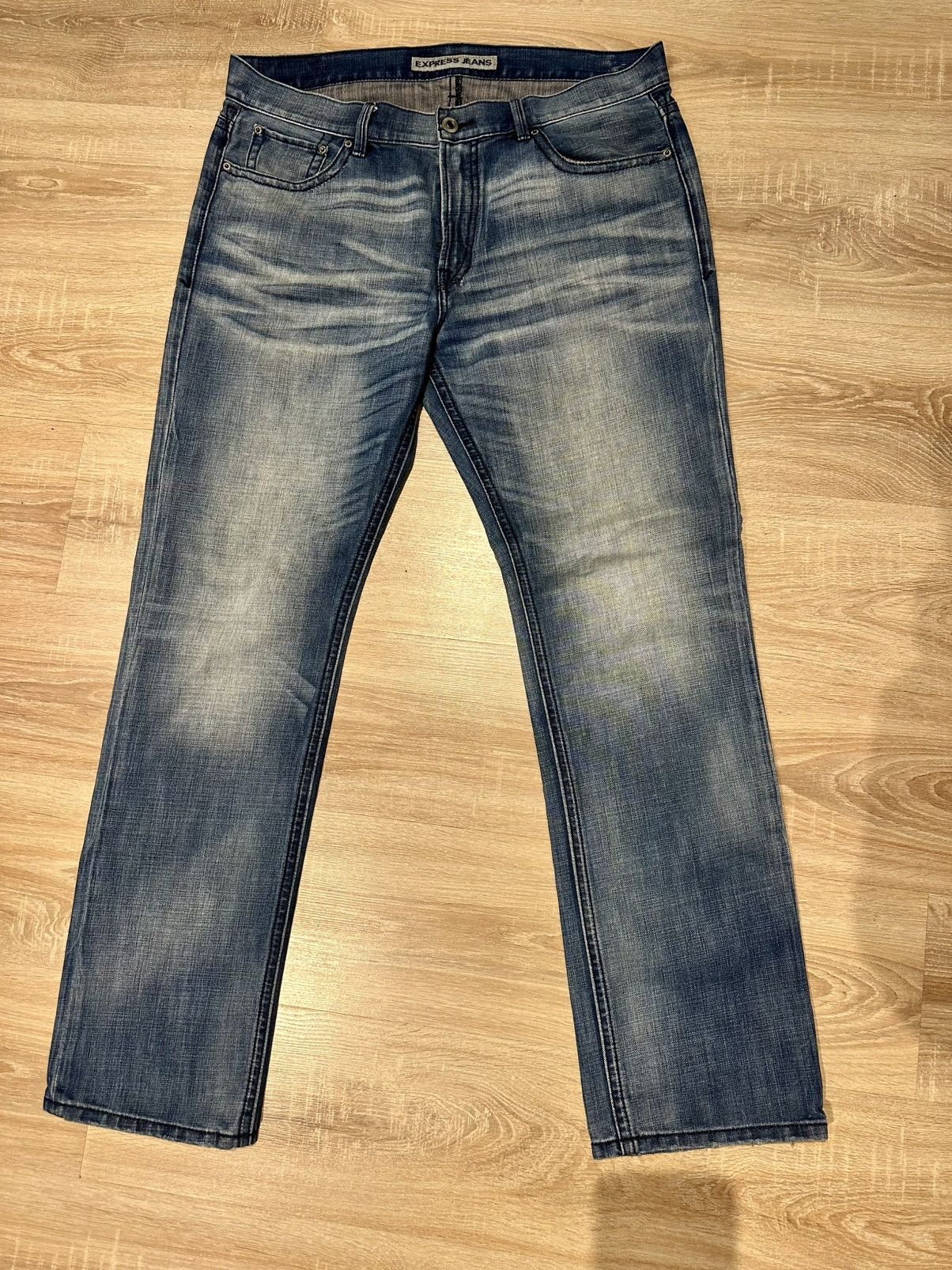 Express Men’s faded light blue denim jeans Size US 36 / EU 52 - 1 Thumbnail