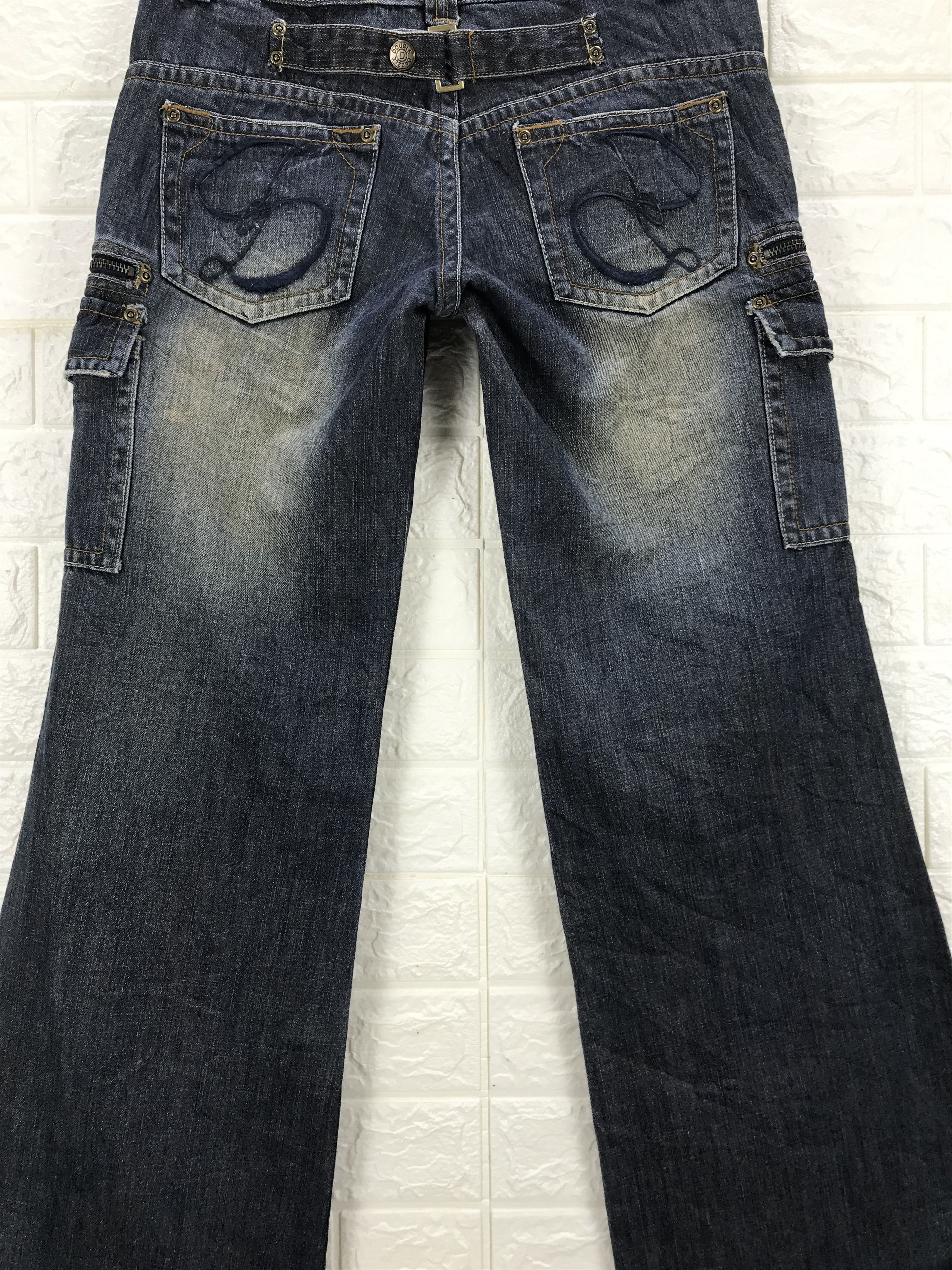Japanese Brand Japanese Double Dazzle Multipocket Rusty Cargo Flare Jeans Size 30" / US 8 / IT 44 - 7 Thumbnail