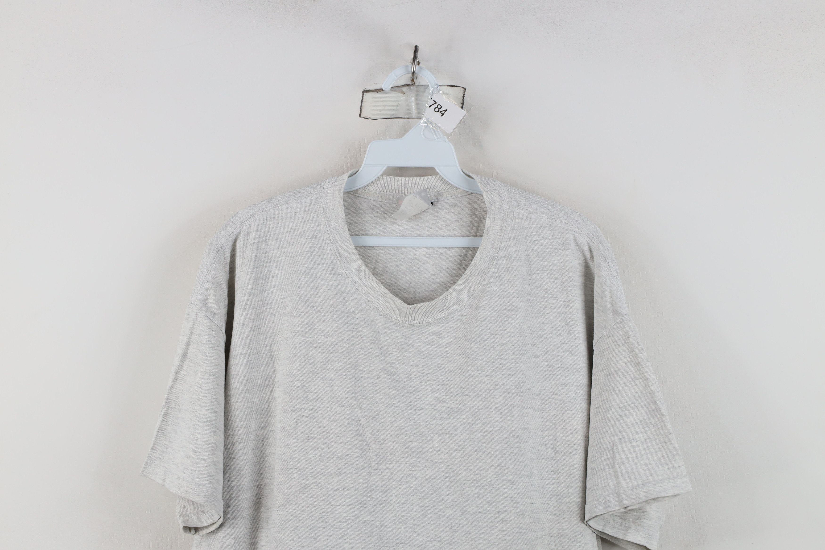 Hanes Vintage 90s Hanes Beefy Blank Short Sleeve T-Shirt Gray Size US XL / EU 56 / 4 - 2 Thumbnail