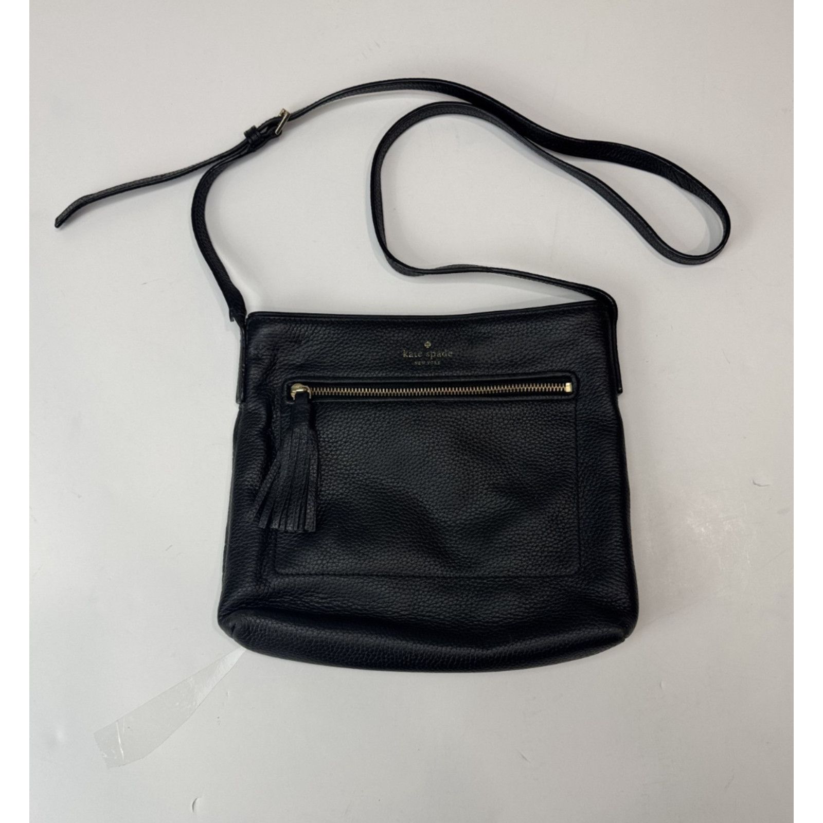 Kate Spade Kate Spade Black Pebbled Leather Crossbody Bag Tassel Medium Size ONE SIZE - 1 Thumbnail